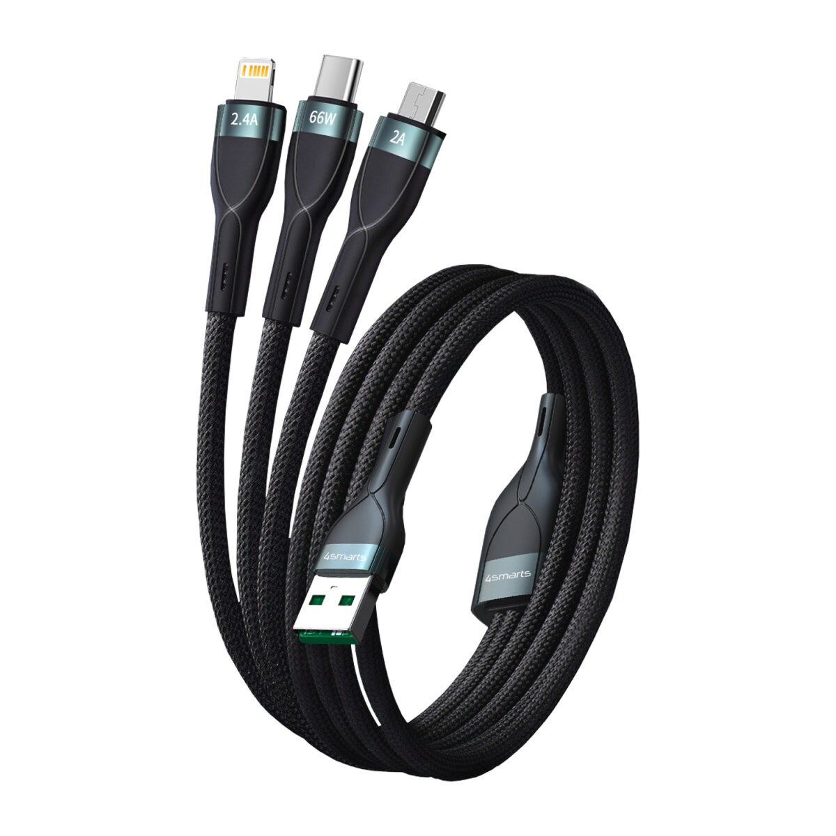 4smarts USB-A PremiumCord Multi 18W 1,5m - schwarz