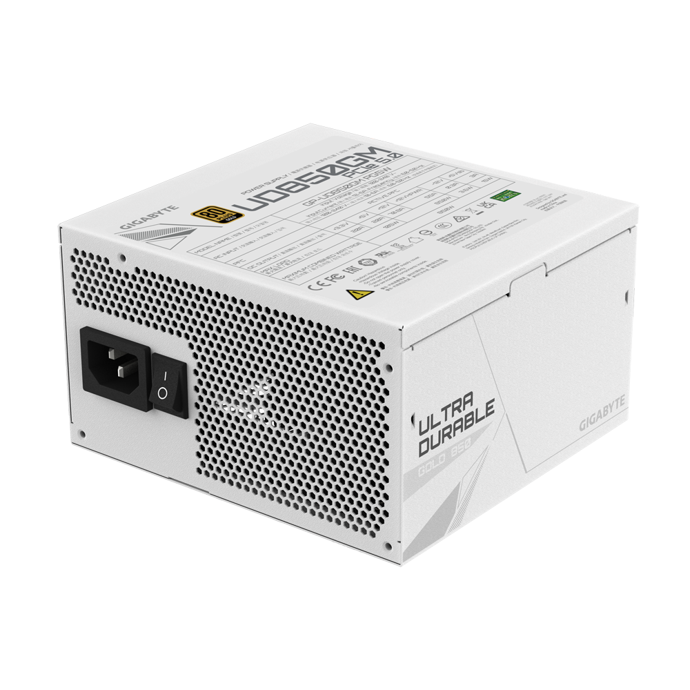 GIGABYTE UD850GM PG5 White 850 Watt ATX PCIe5.0 Netzteil, 80+ Gold voll modular