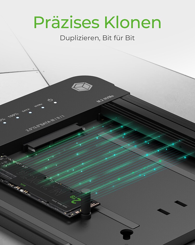 RaidSonic Icy Box IB-2915MSCL-C31 Klonstation für M.2, NVMe, 2,5" SSD, HDD