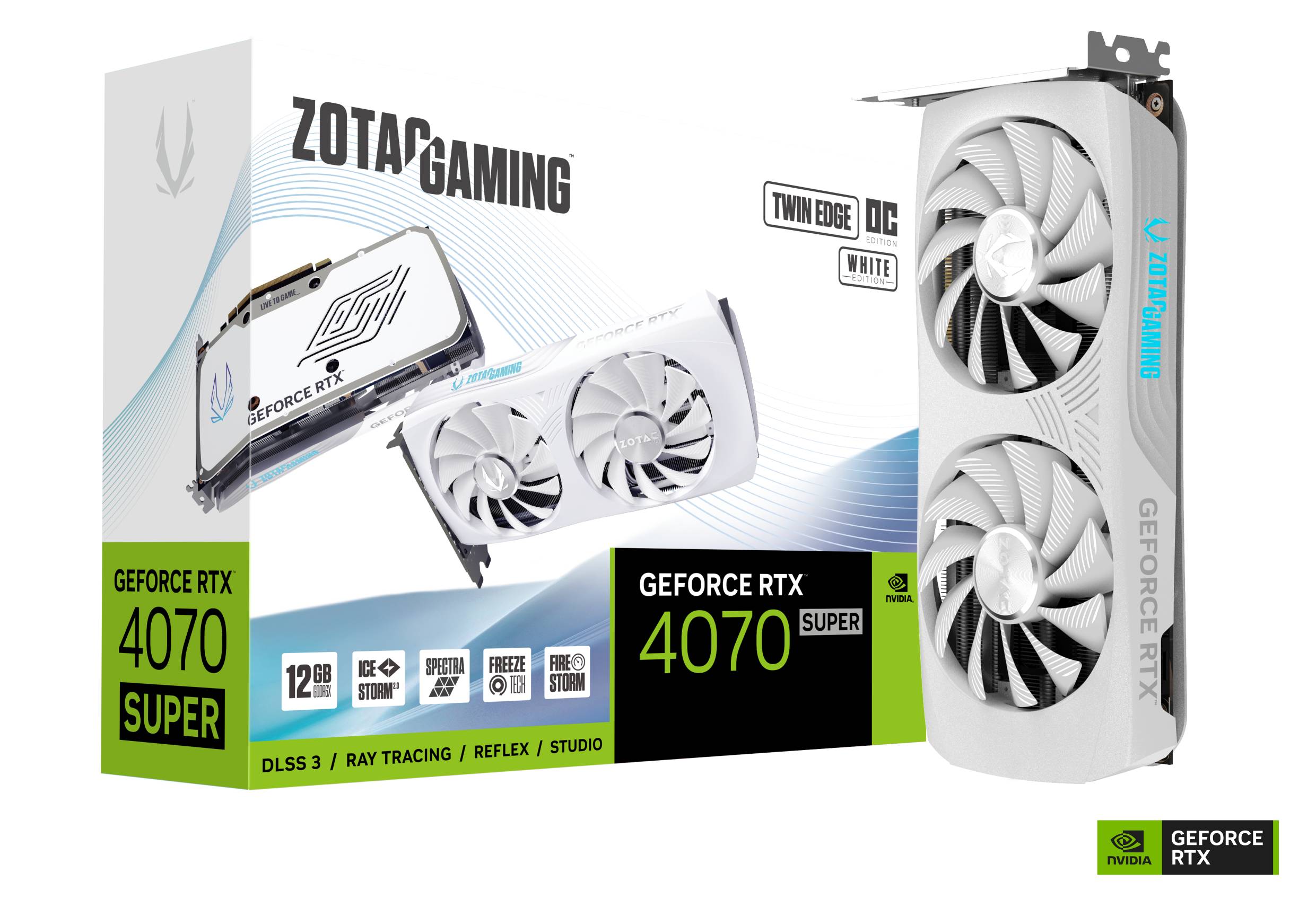 ZOTAC GAMING GeForce RTX 4070 Super Twin Edge OC White 12GB Grafikkarte