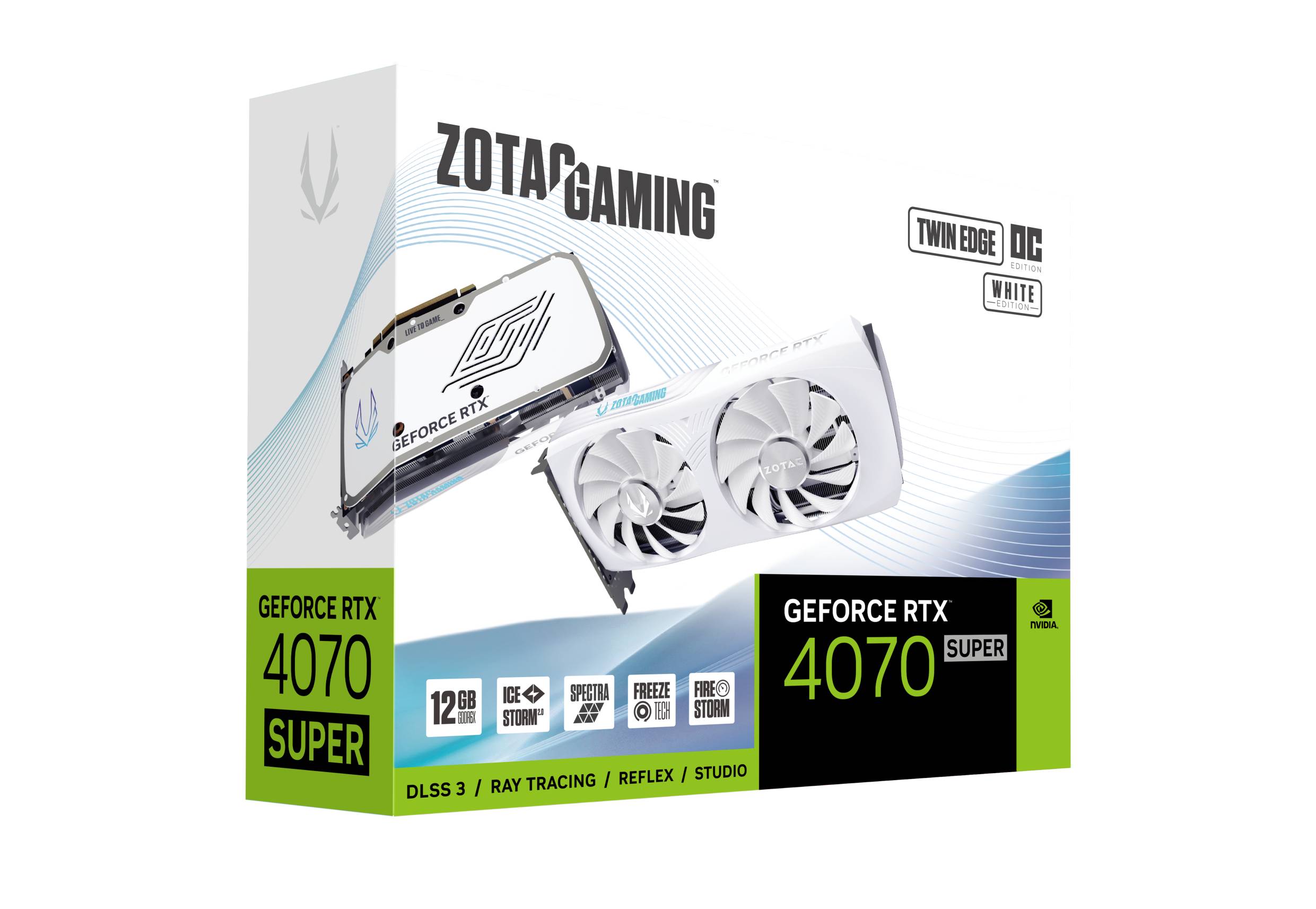 ZOTAC GAMING GeForce RTX 4070 Super Twin Edge OC White 12GB Grafikkarte