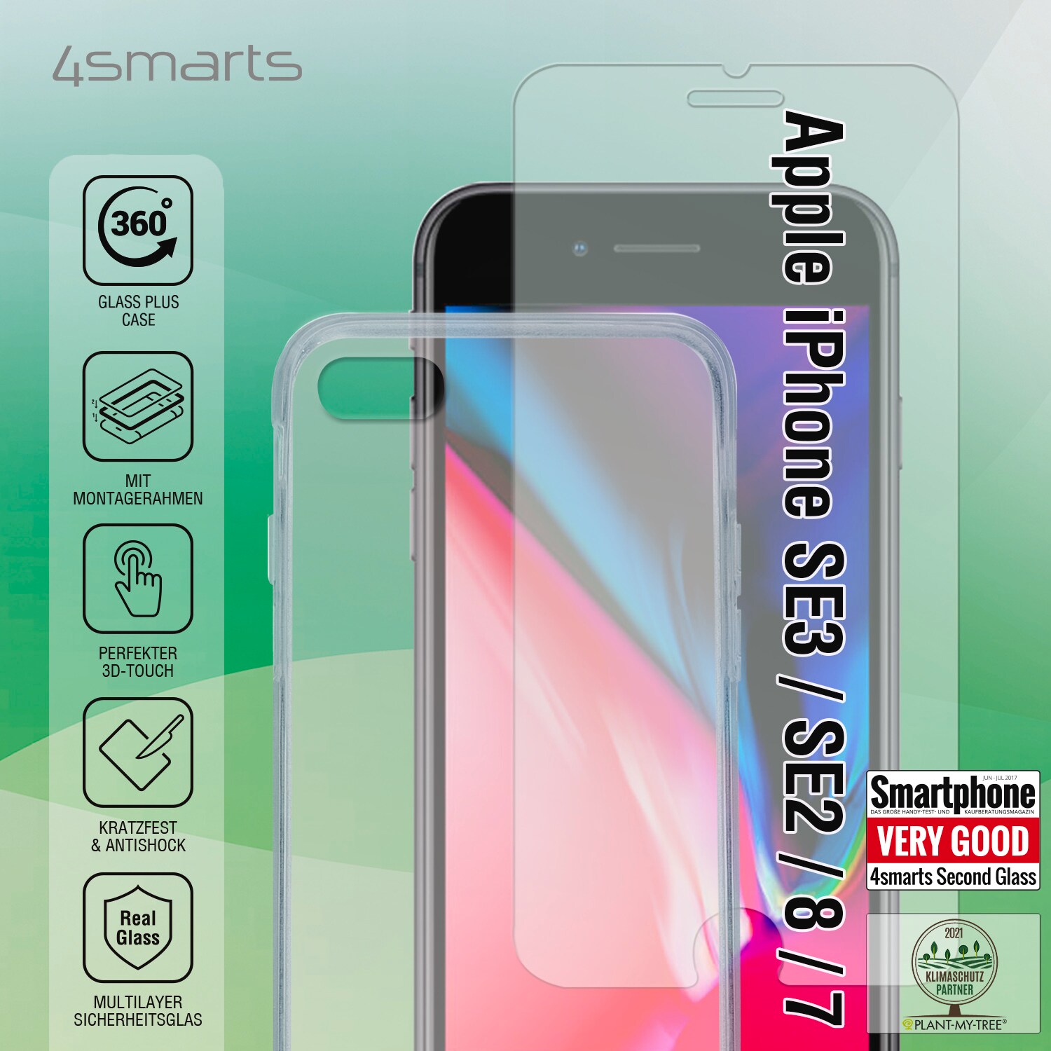 4Smarts 360° Protection Set X-Pro Clear iPhone 8/ SE 20/ SE 22