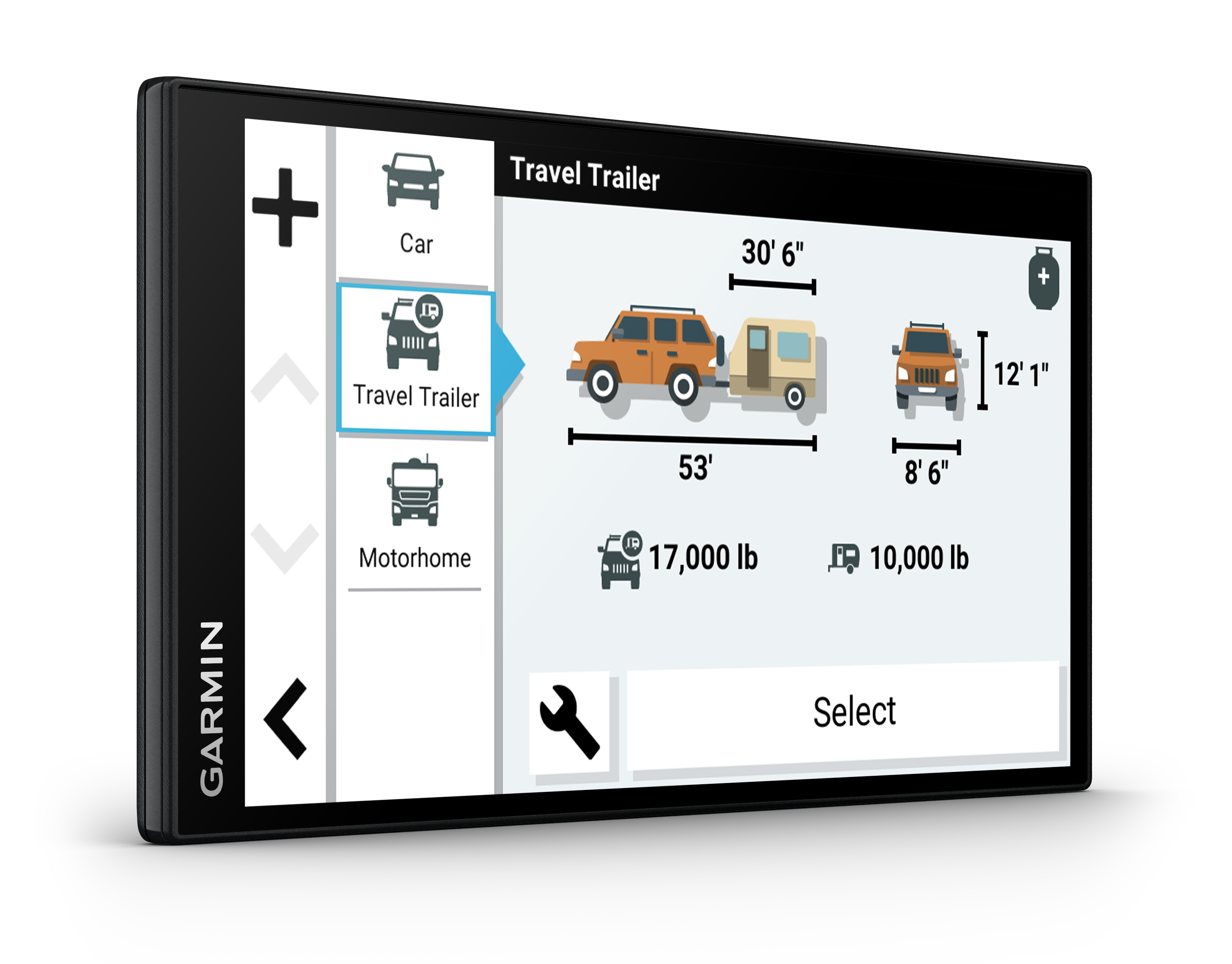 Camper 795, 7" Camper Sat-Nav mit Live Traffic