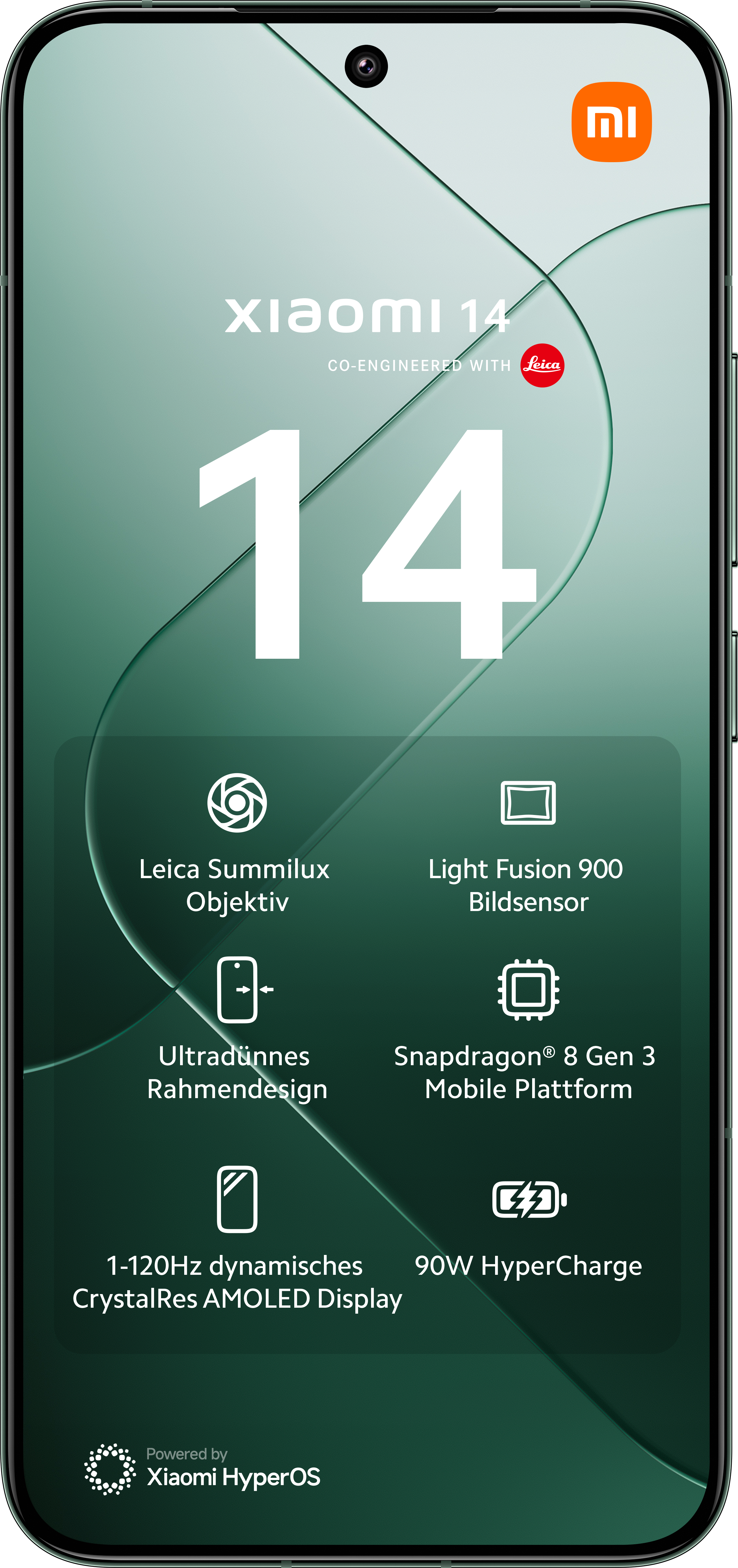 Xiaomi 14 5G 12/512GB Dual-SIM Smartphone jade green