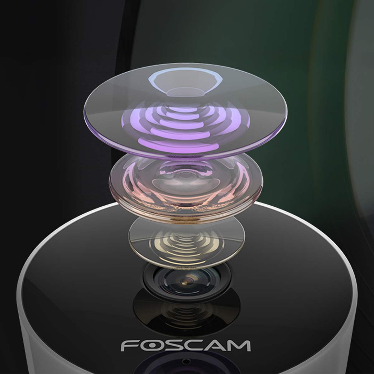 Foscam C5M 3K 5 MP Dual-Band WLAN Überwachungskamera weiß