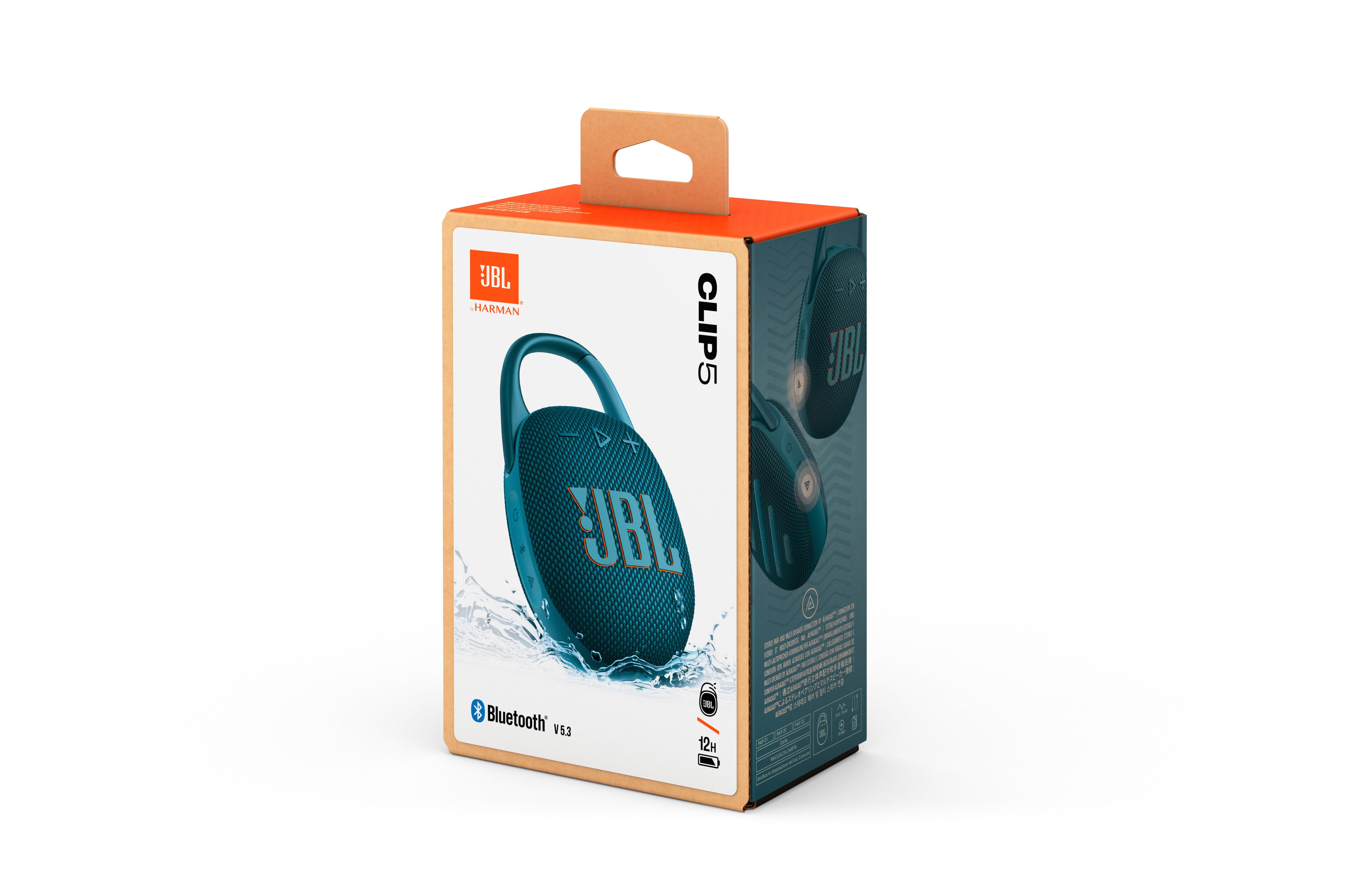 JBL Clip 5 blue Tragbarer Bluetooth-Lautsprecher wasserdicht nach IP67