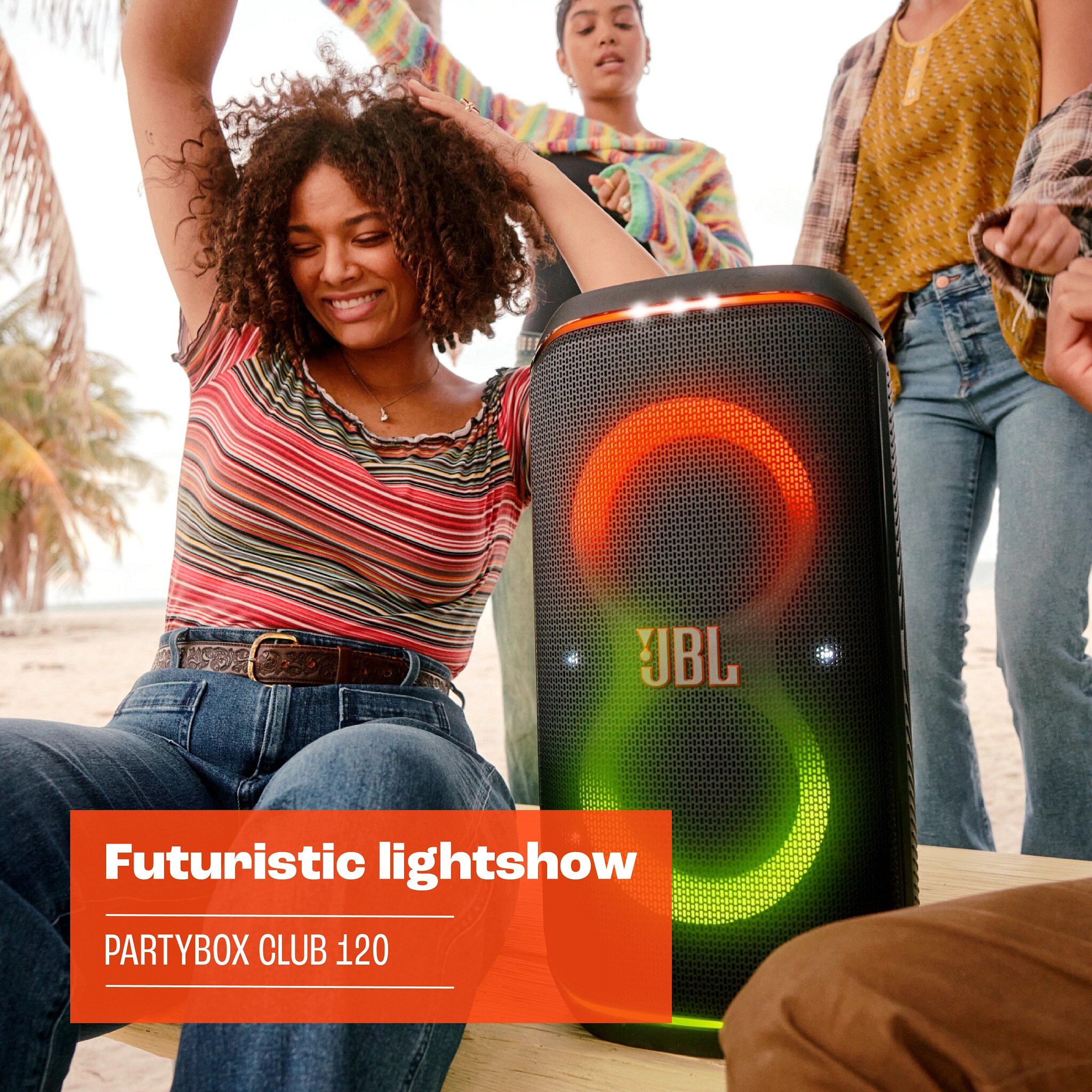 JBL Party Box 110 Bluetooth-Lautsprecher schwarz mit Akku und Lichteffekten