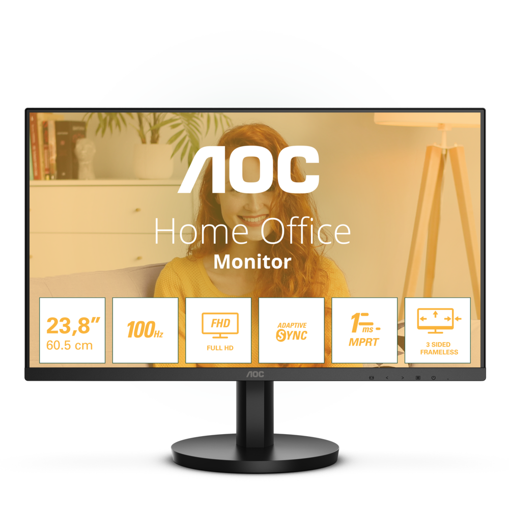 AOC 24B3HMA2 60,5m (23,8") FHD VA Office Monitor 16:9 VGA/HDMI 100Hz Sync 1ms