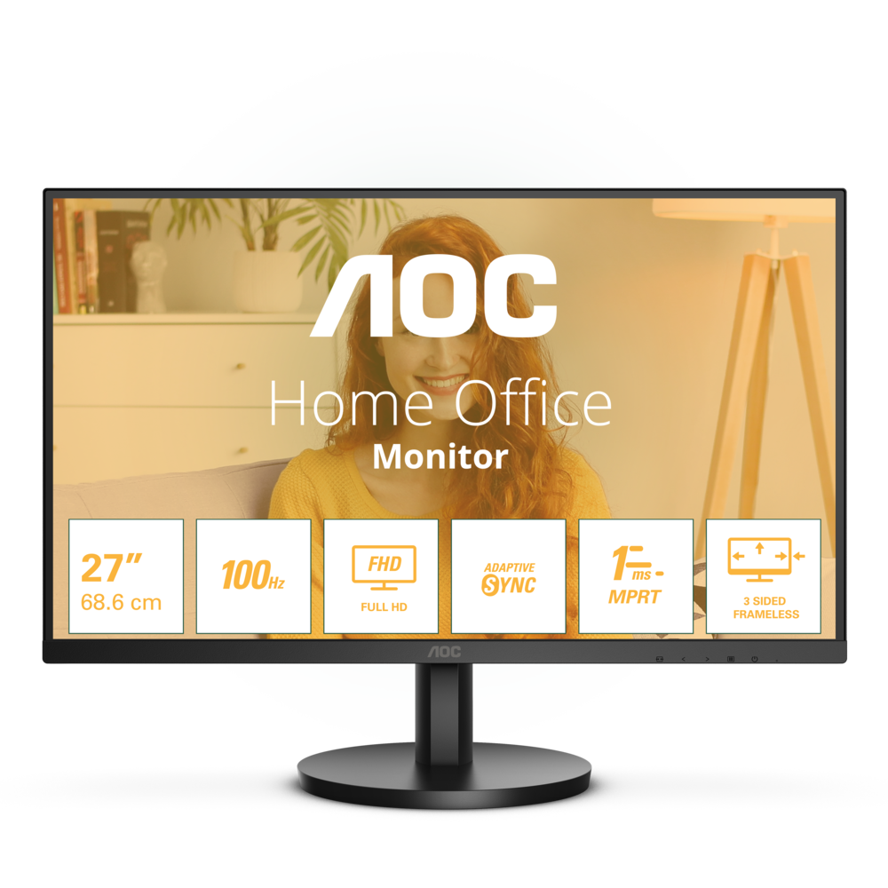 AOC 27B3HMA2 68,6m (27") FHD VA Office Monitor 16:9 VGA/HDMI 100Hz Sync 1ms