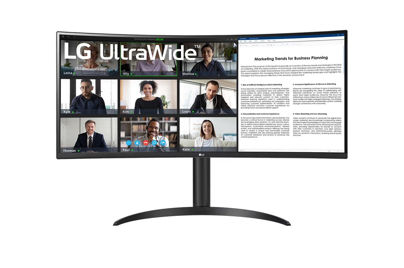 LG 34WR55QC-B.AEU 86.4cm (34") UWQHD 21:9 VA curved Monitor HDMI/DP/USB-C