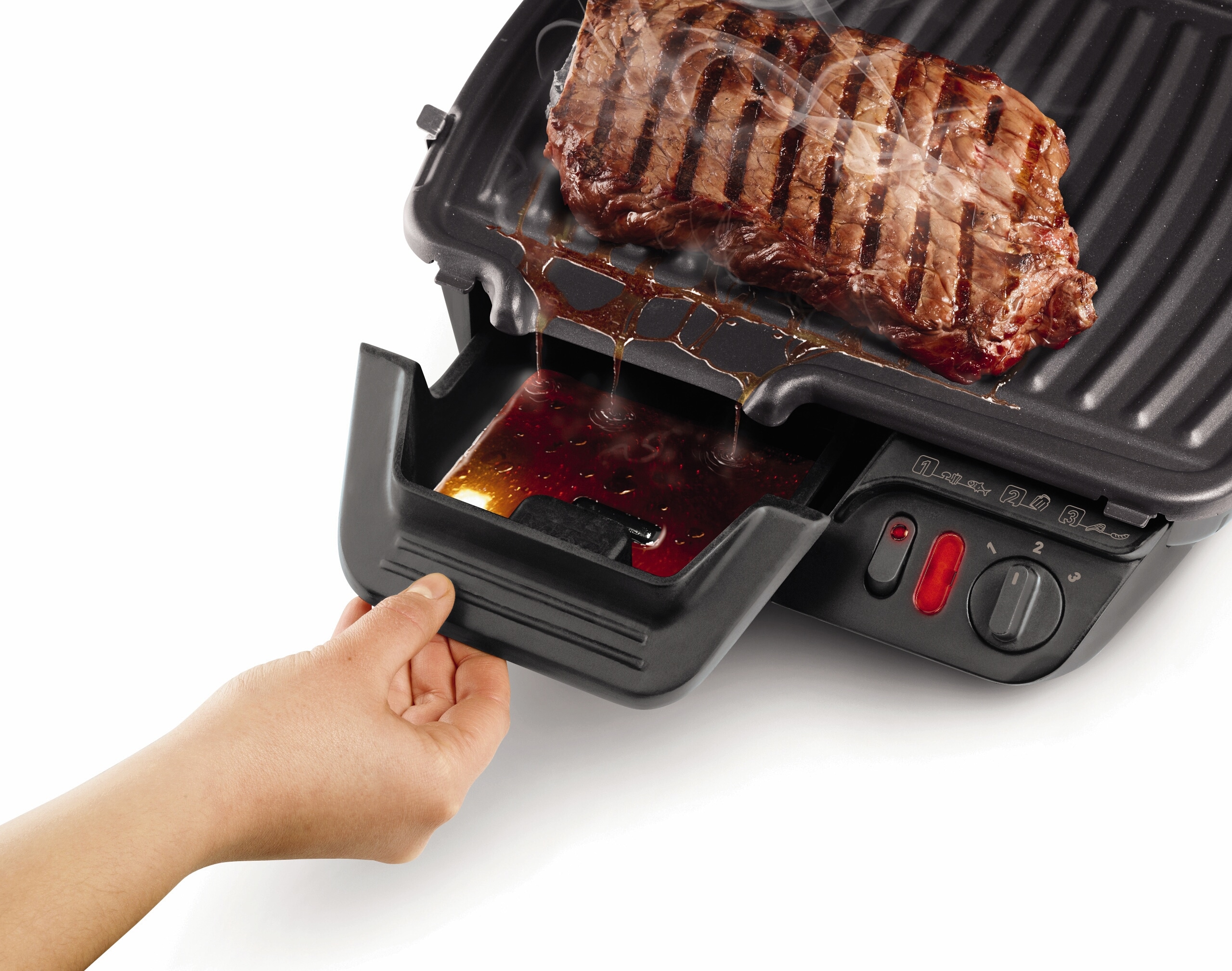 Tefal GC 3050 Kontaktgrill 2in1 Schwarz/Silber