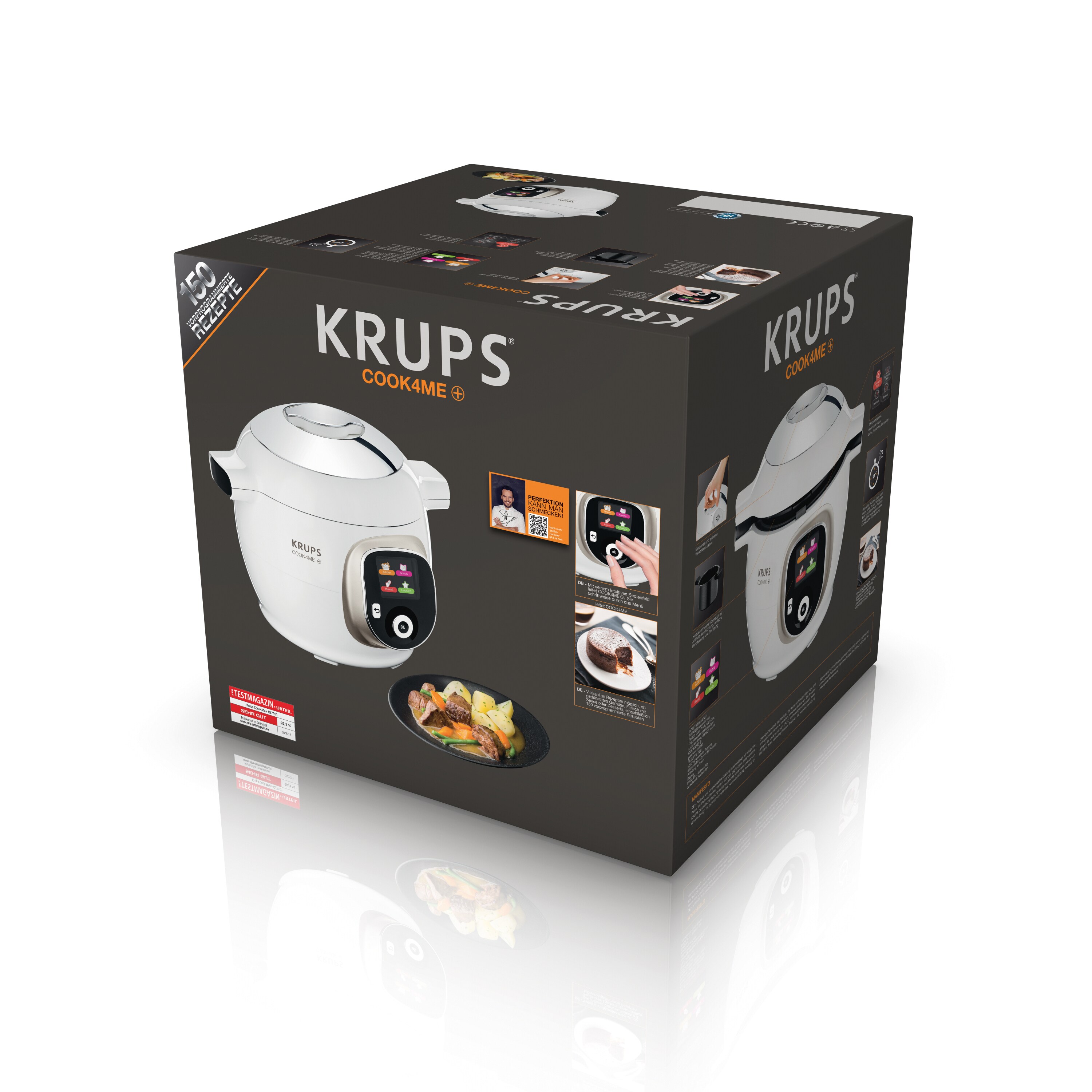 Krups CZ7101 Cook4Me+ Multikocher 6l, 1200 W, weiß/grau