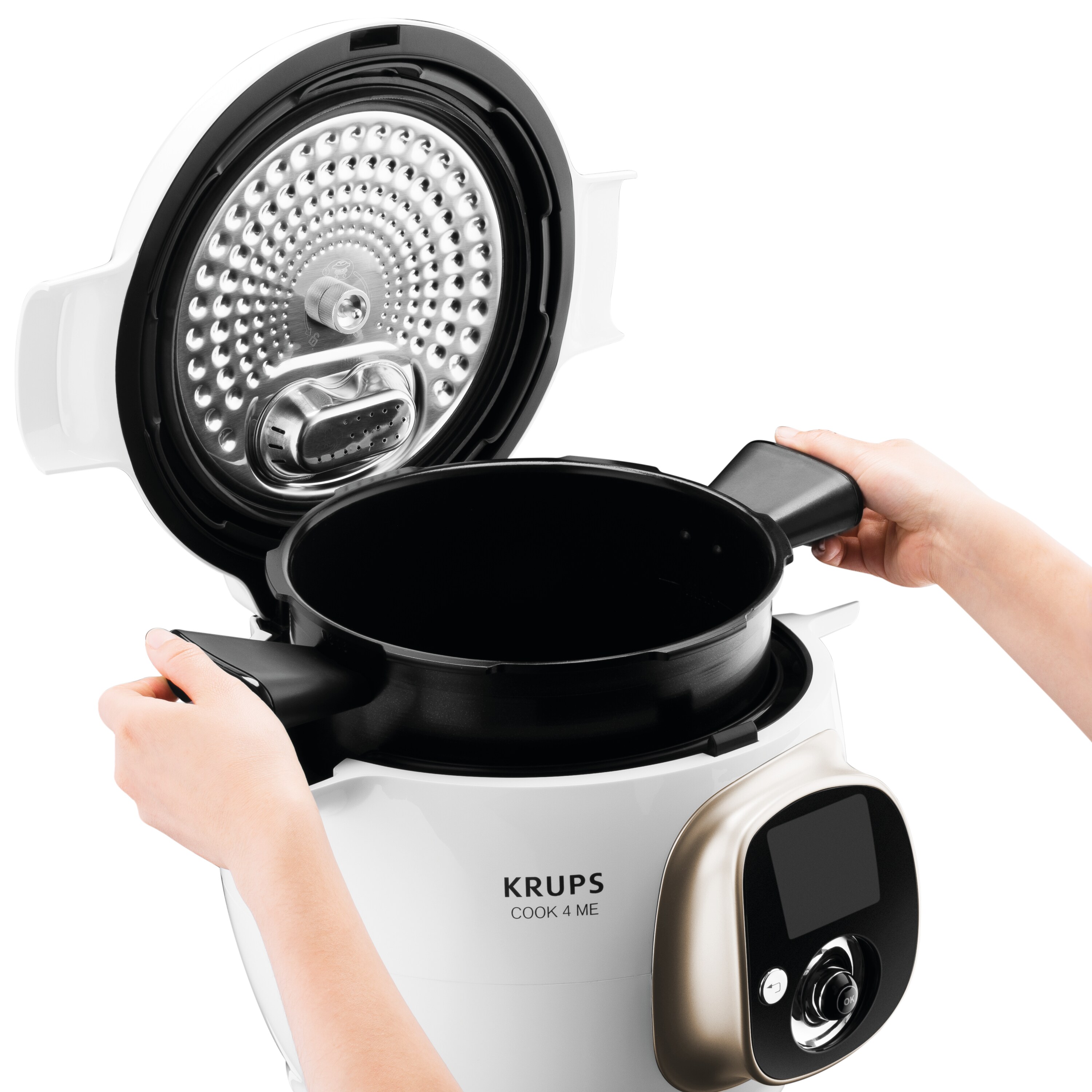 Krups CZ7101 Cook4Me+ Multikocher 6l, 1200 W, weiß/grau