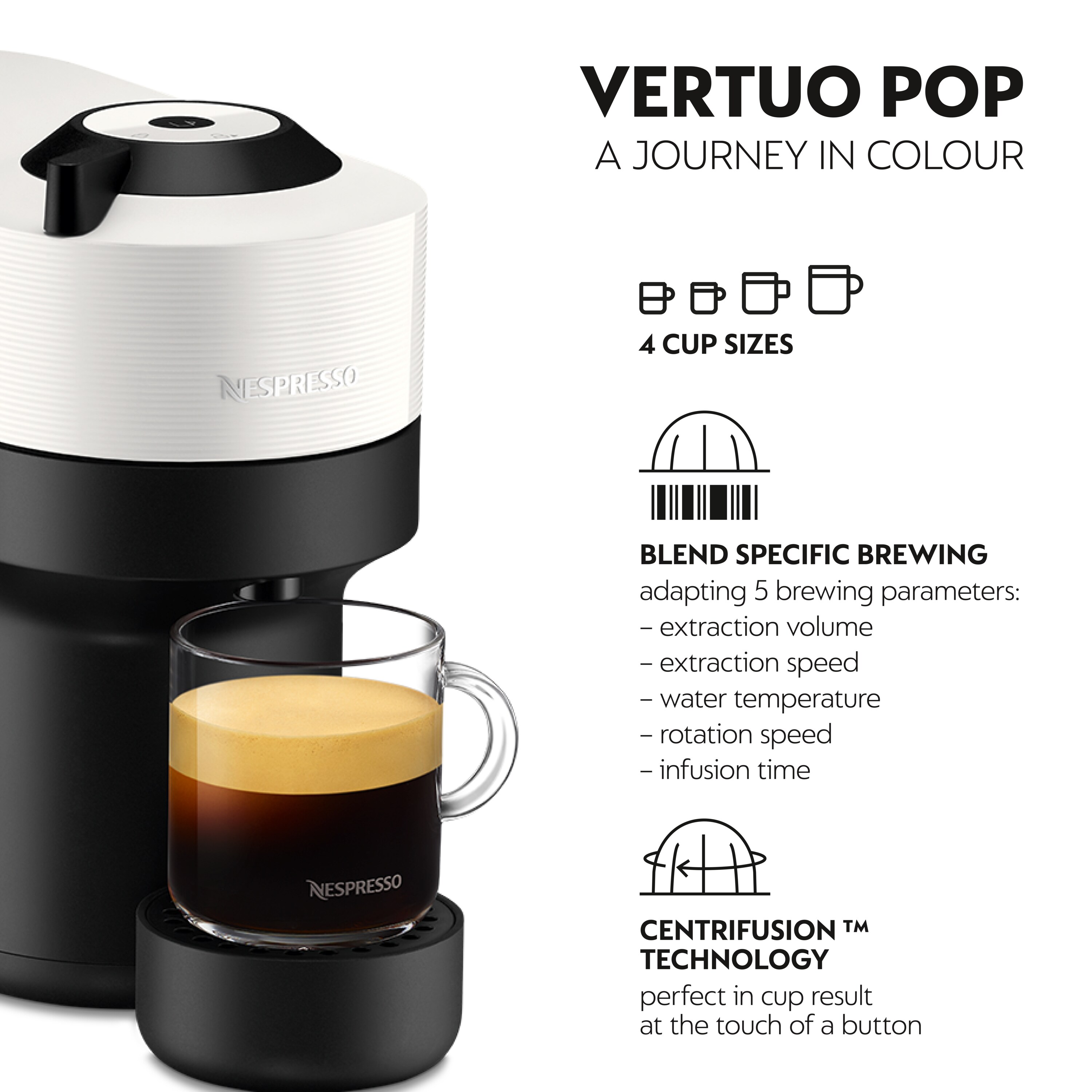 Krups XN9201 Nespresso Vertuo Pop Coconut White