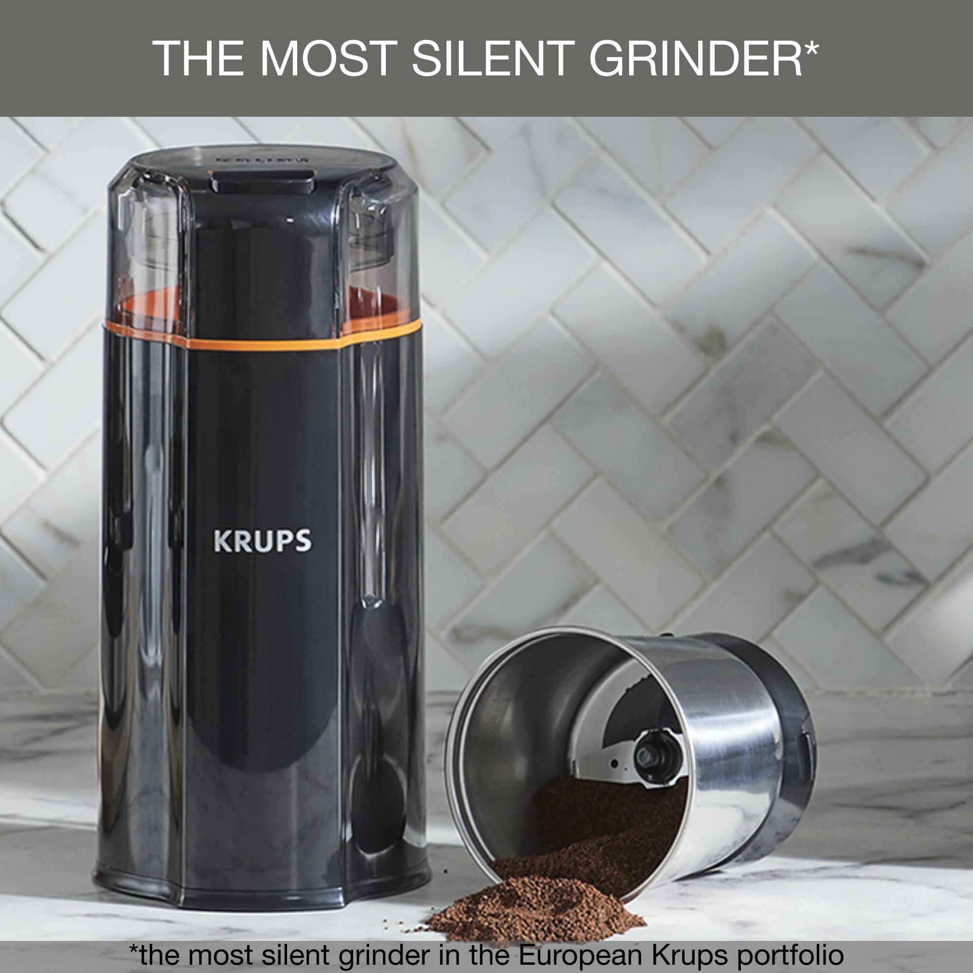 Krups GX3328 Silent Vortex Kaffeemühle schwarz