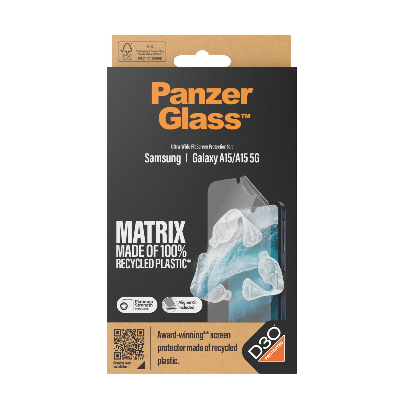 PanzerGlass MATRIX Screen Protector mit D3O Samsung Galaxy A15/A15 5G