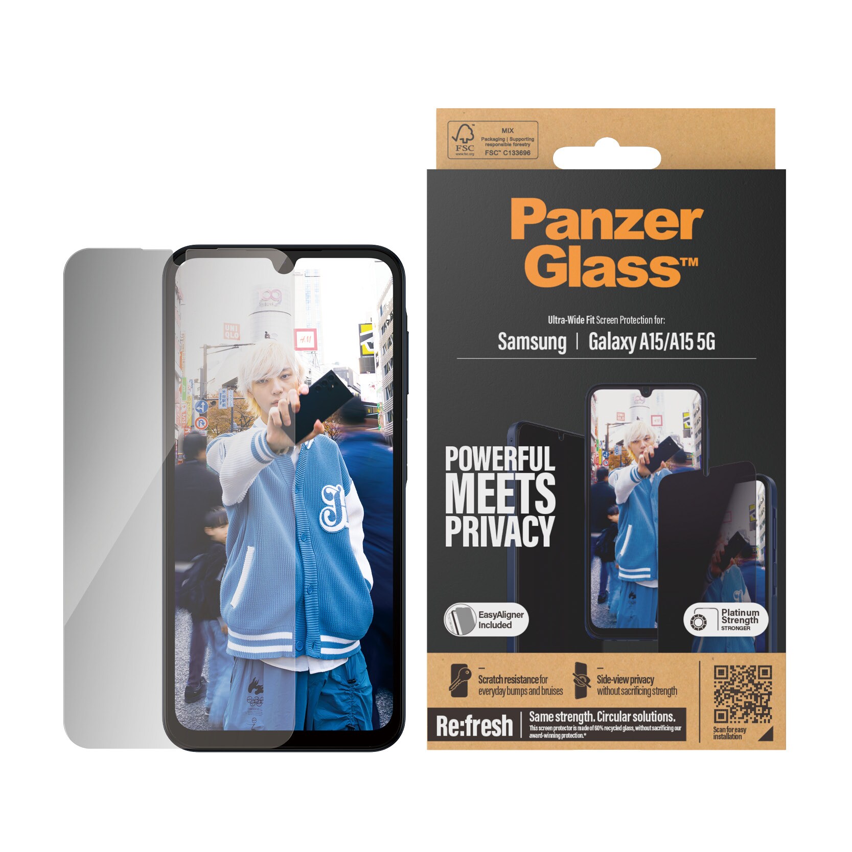 PanzerGlass Privacy Samsung Galaxy A15/A15 5G