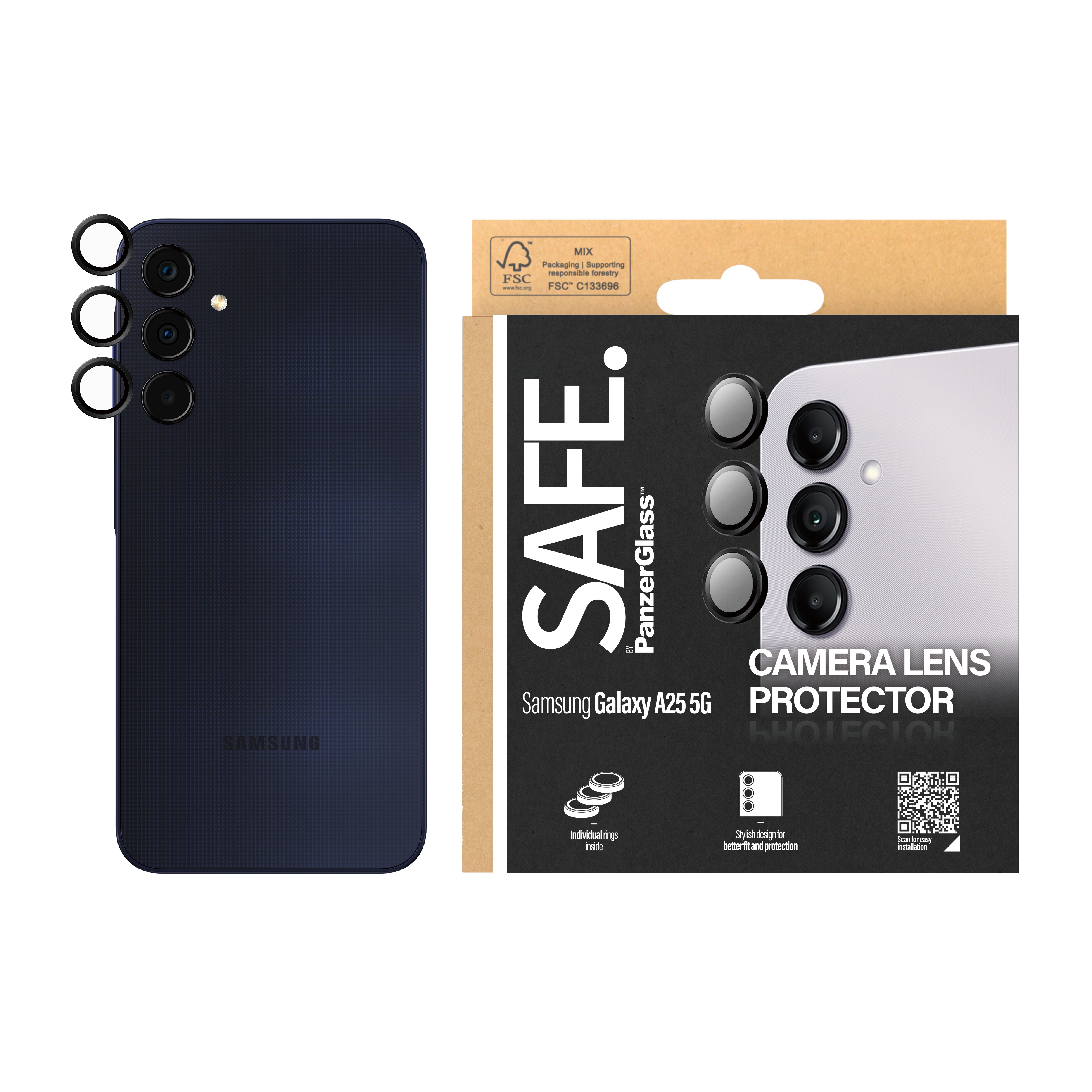 PanzerGlass SAFE Kameraschutz Samsung Galaxy A25 5G Schwarz