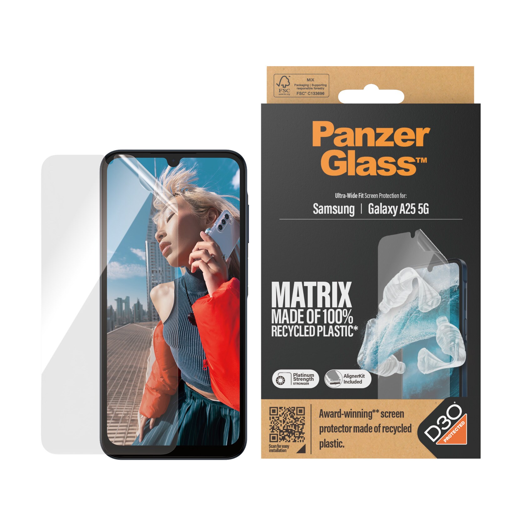 PanzerGlass MATRIX Screen Protector mit D3O Samsung Galaxy A25 5G