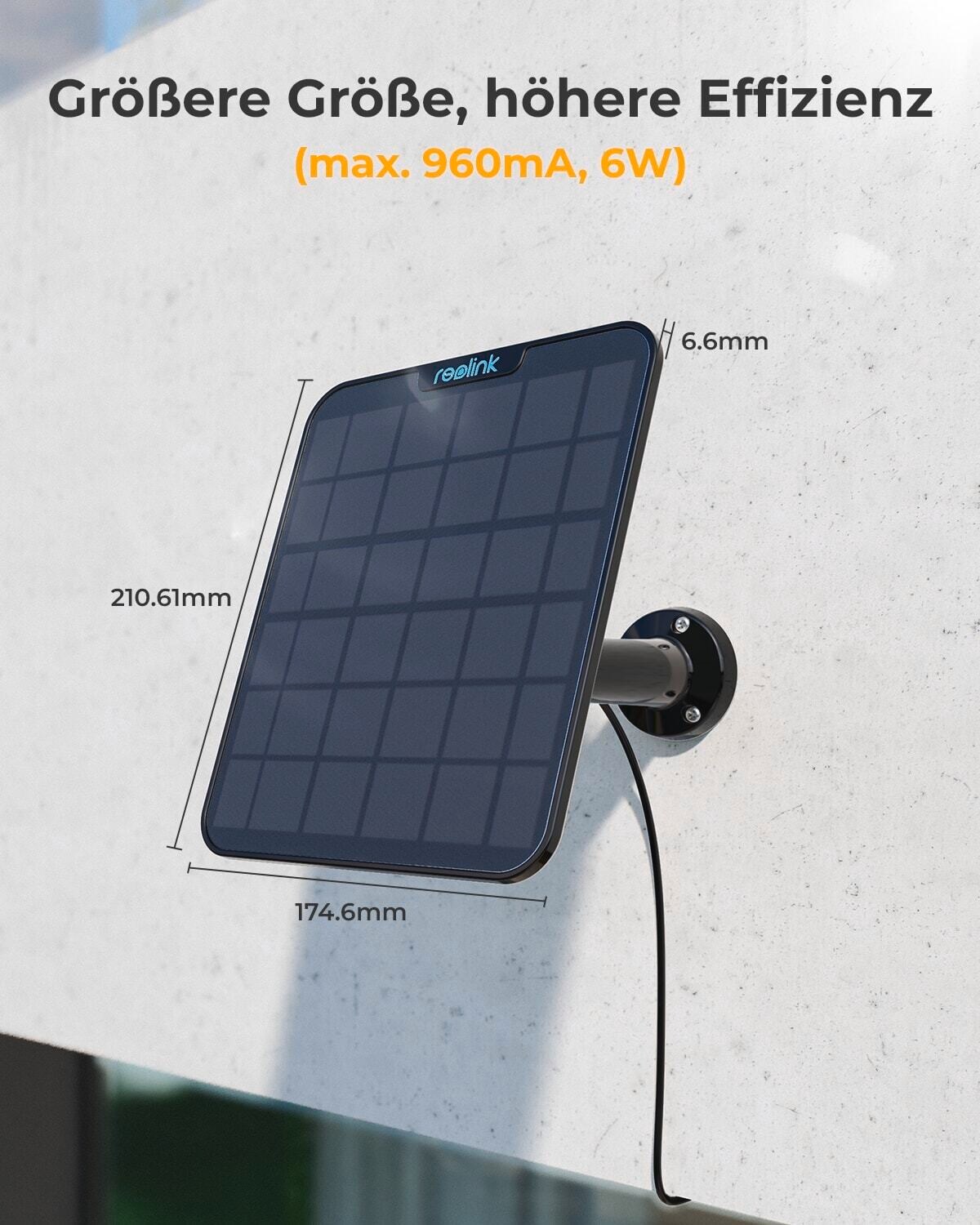 Reolink 6W Solarpanel schwarz