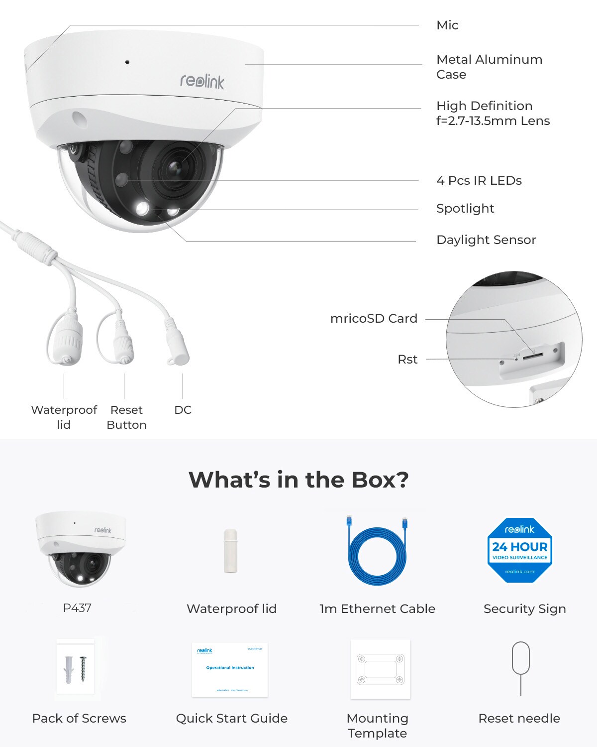 Reolink P437 PoE Cam