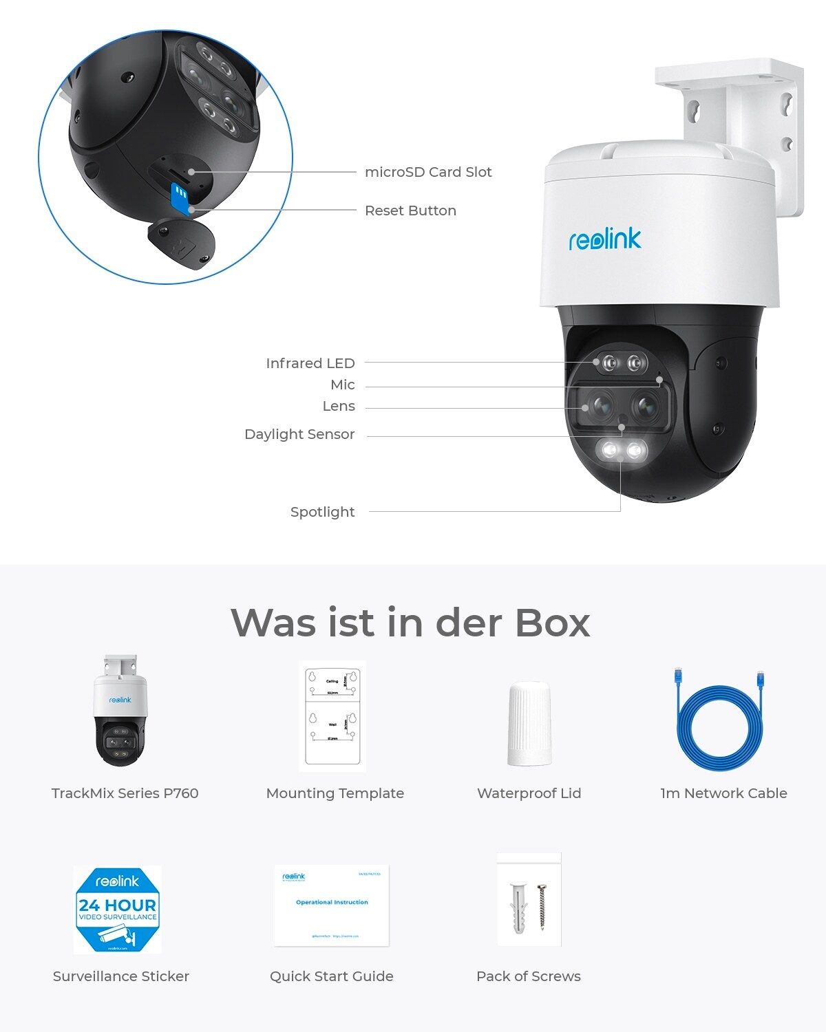 Reolink TrackMix Series P760 PoE Cam