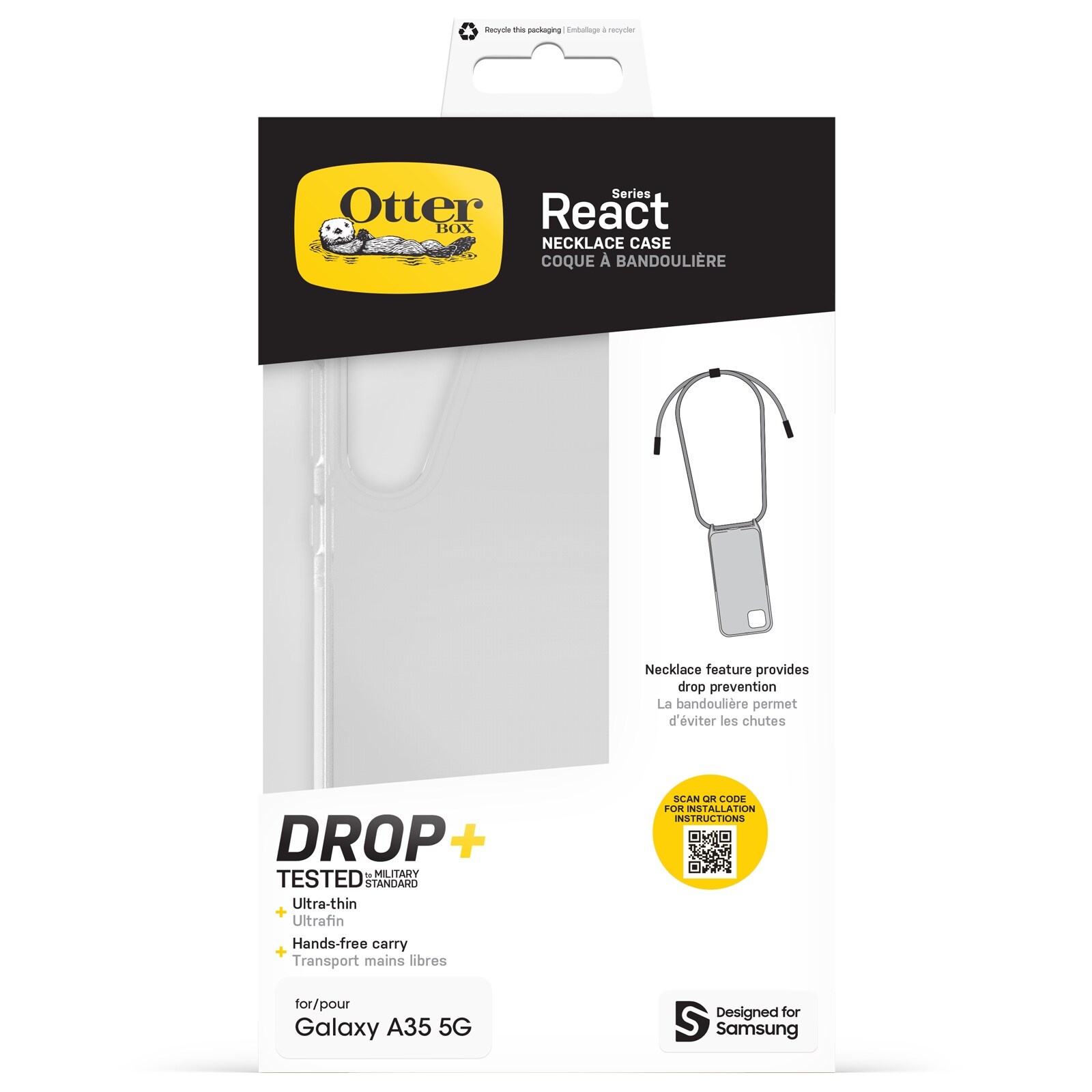 OtterBox React Necklace Samsung Galaxy A35 5G - clear Schutzhülle Trageschnur