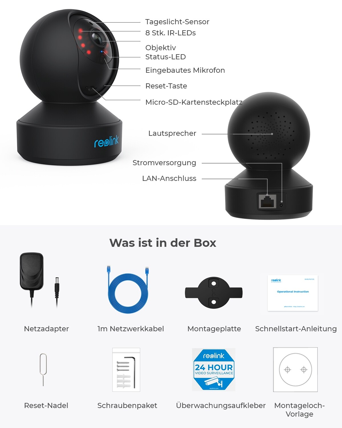 Reolink E Series E330-B WiFi-Indoor