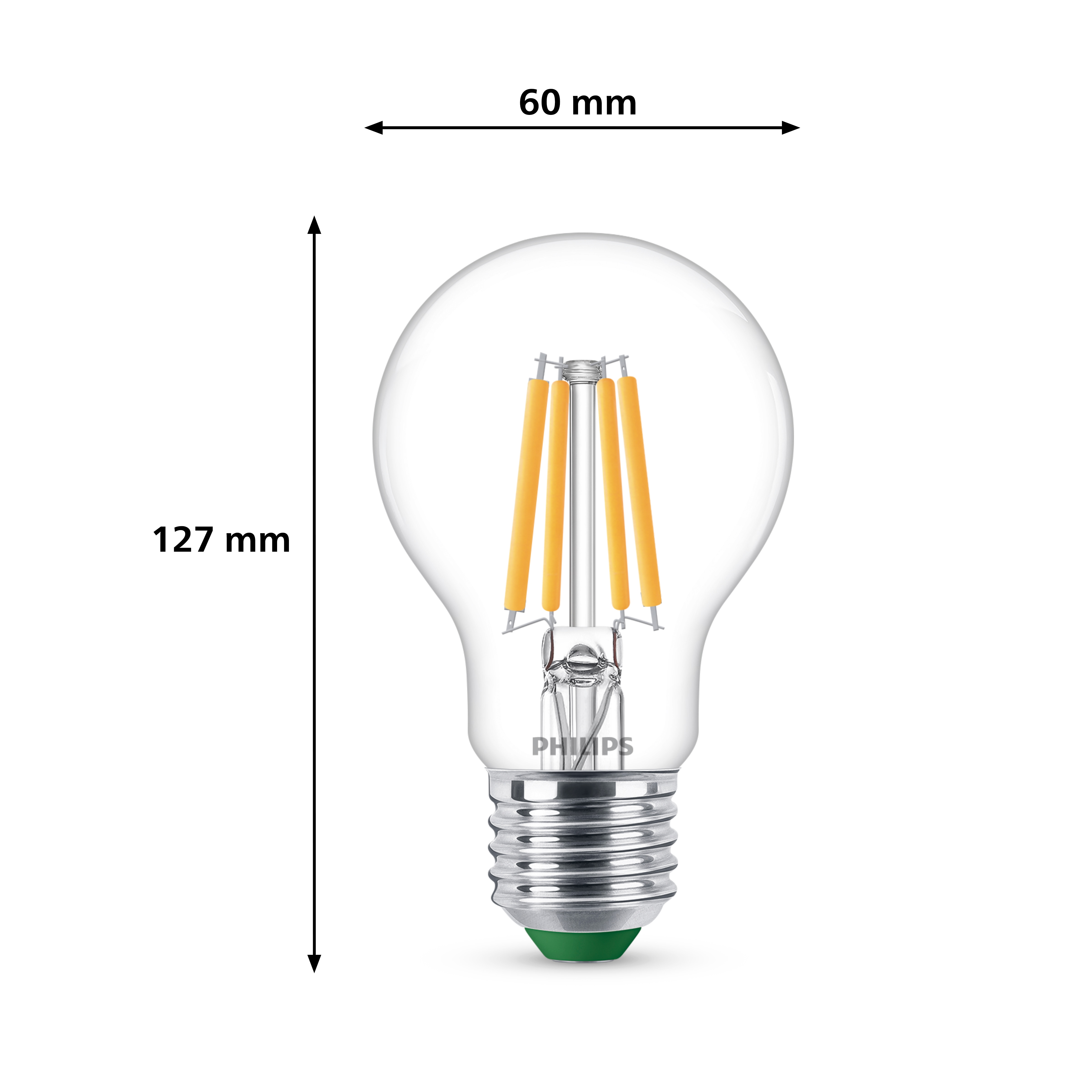 Philips Classic LED Lampe mit 40W, E27 Sockel, Klar, Warmwhite (2700K)