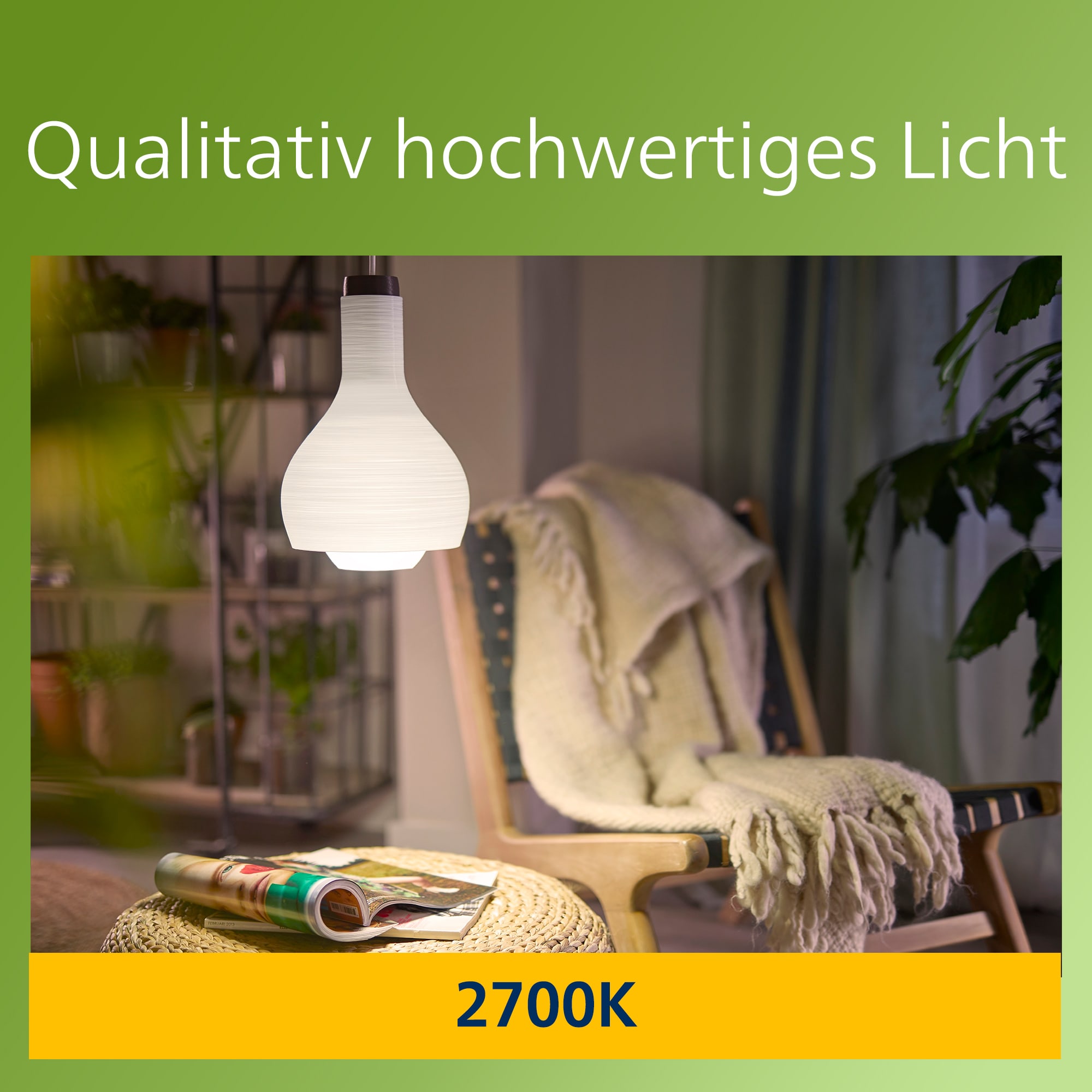 Philips Classic LED Lampe mit 60W, E27 Sockel, Matt, Warmwhite (2700K)