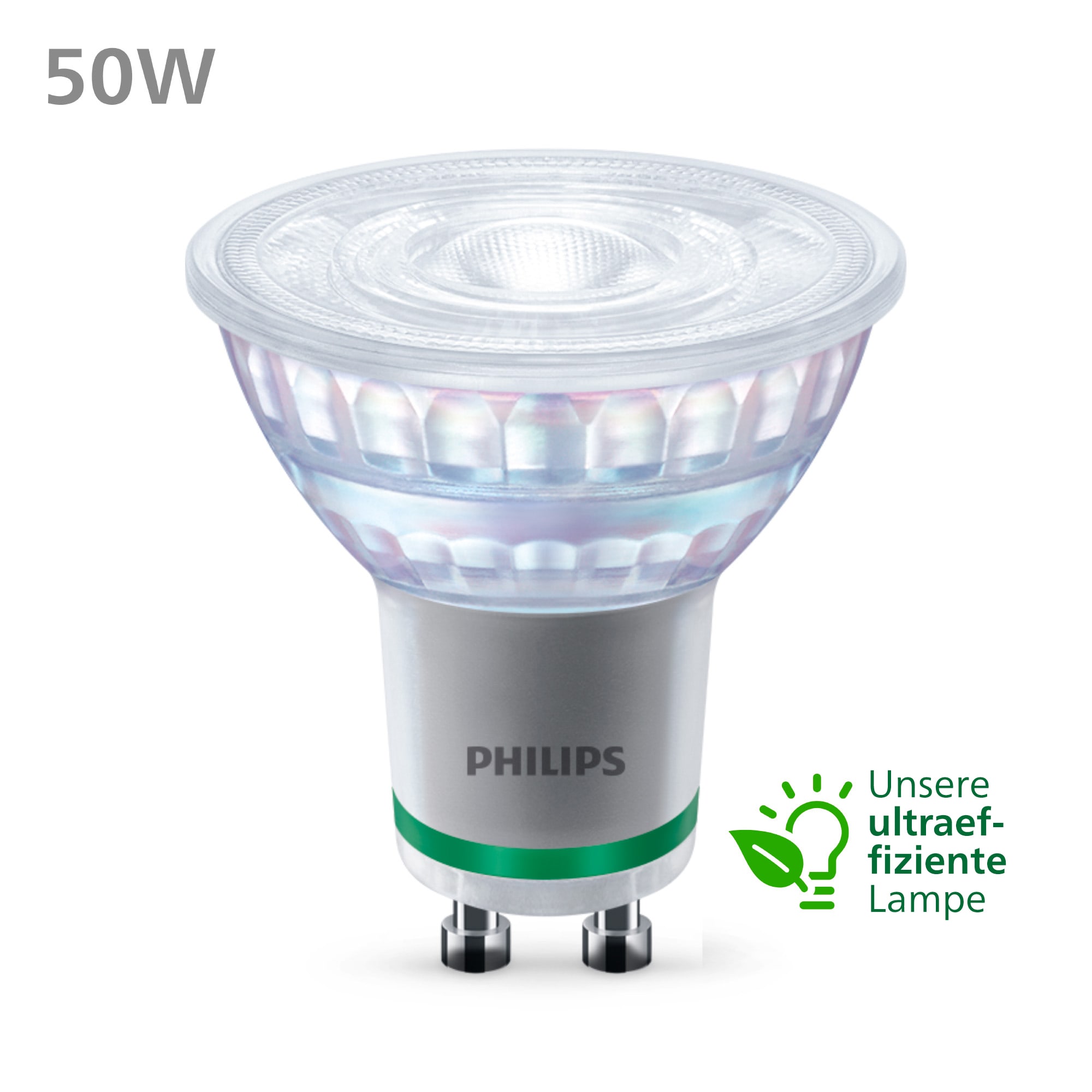 Philips Classic LED Lampe mit 50W, GU10 Sockel, Warmwhite (2700K)