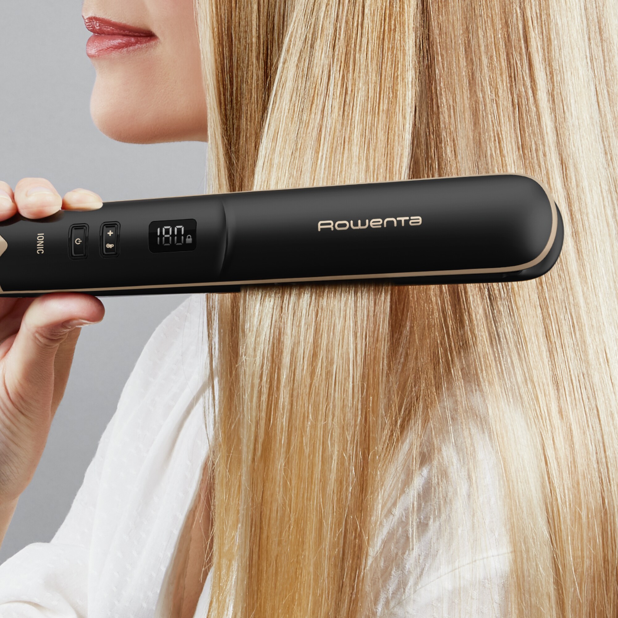 Rowenta SF4630 Express Shine Haarglätter schwarz / gold