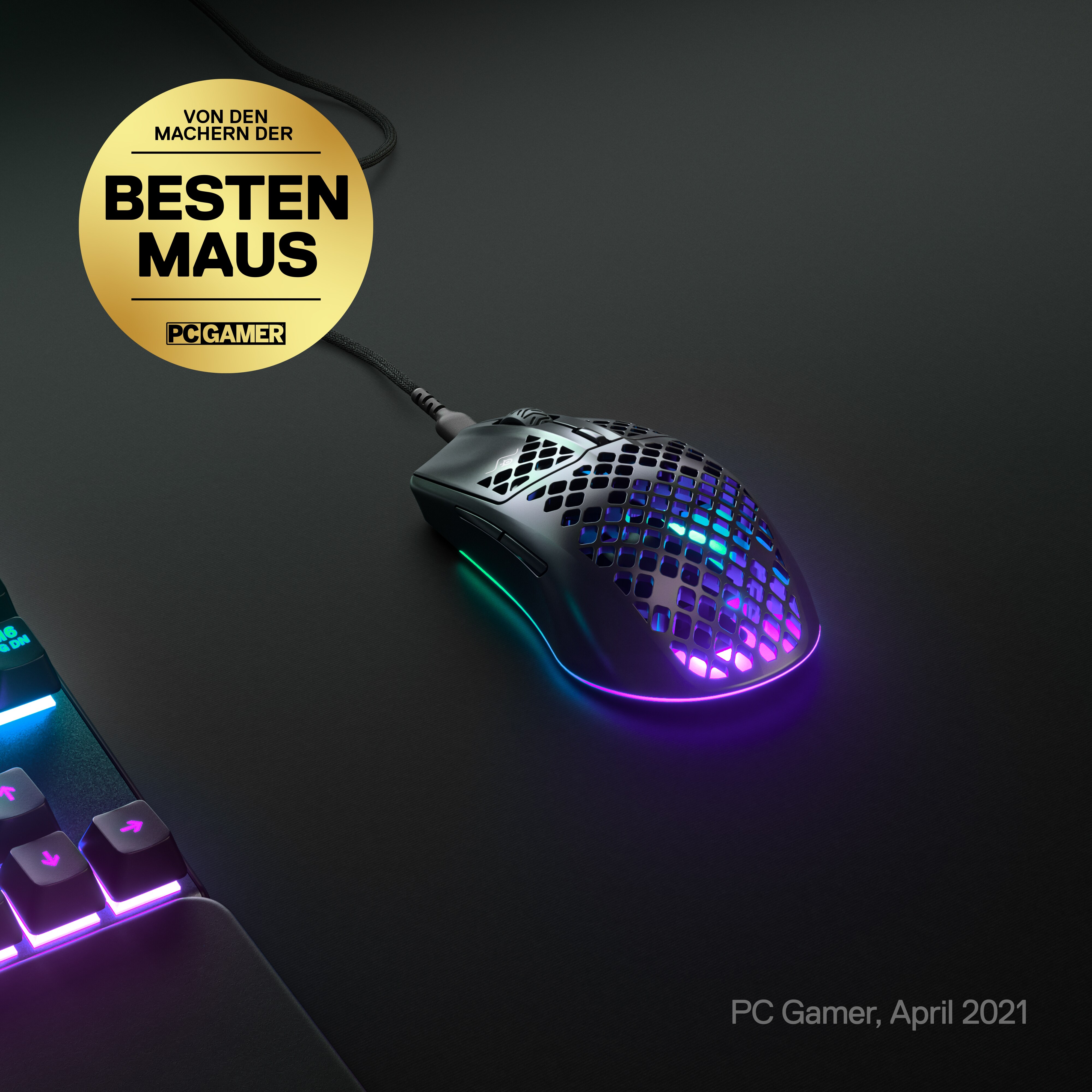 SteelSeries Aerox 3 Kabelgebundene Onyx Gaming Maus mit AquaBarrier™