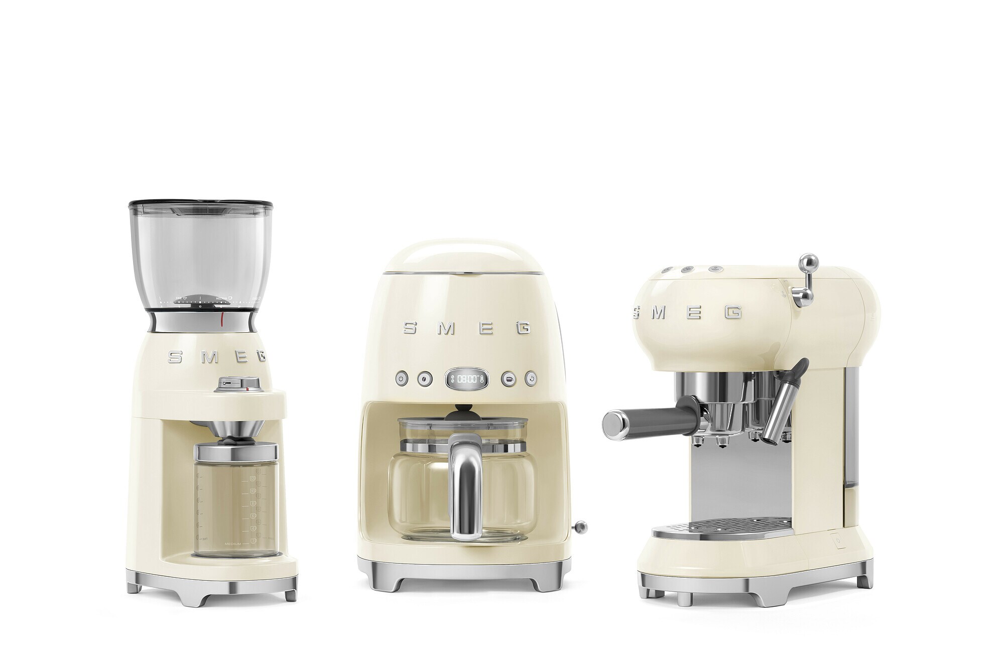 SMEG CGF11CREU 50s Style Kaffeemühle Creme