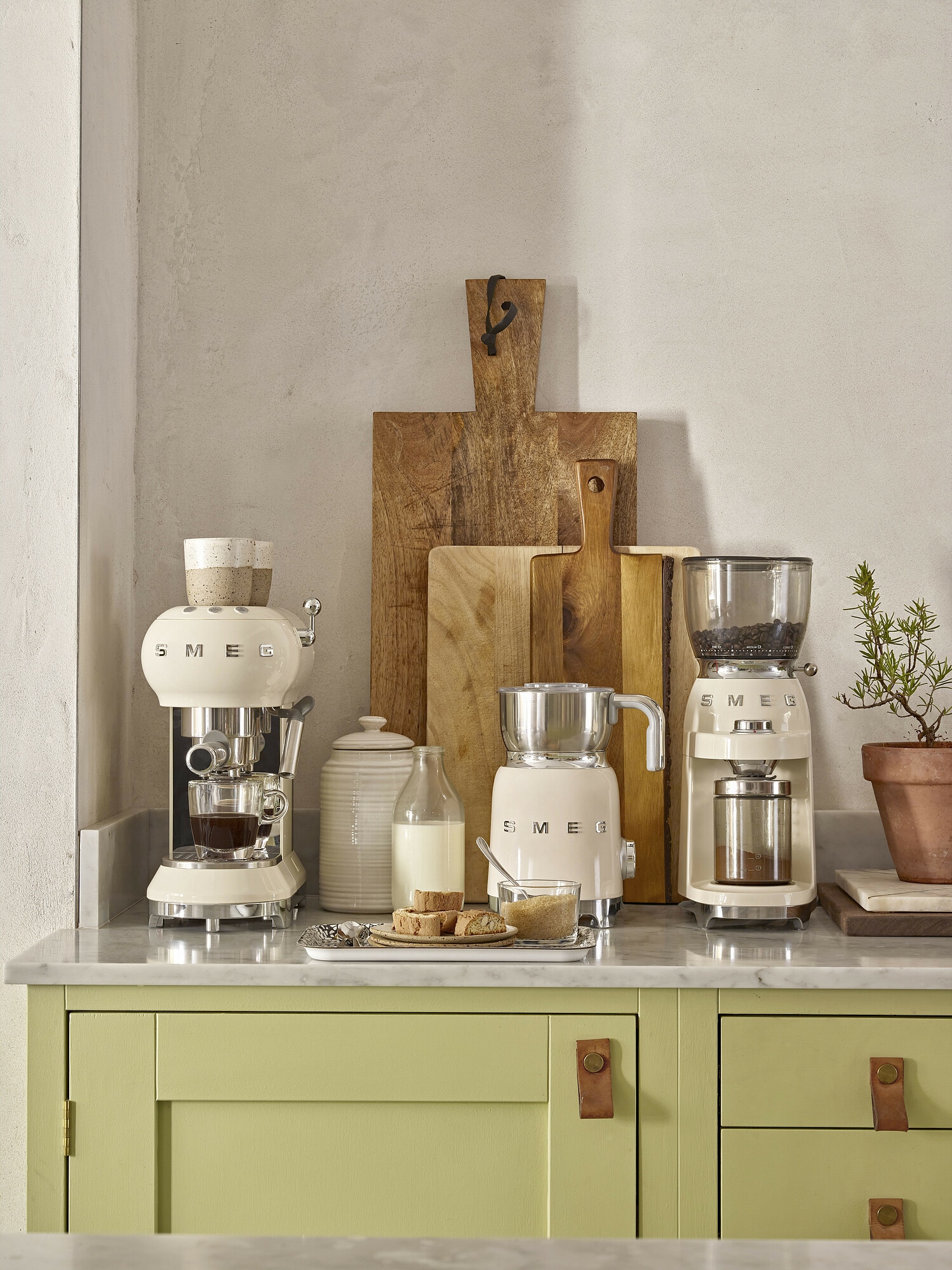 SMEG CGF11CREU 50s Style Kaffeemühle Creme