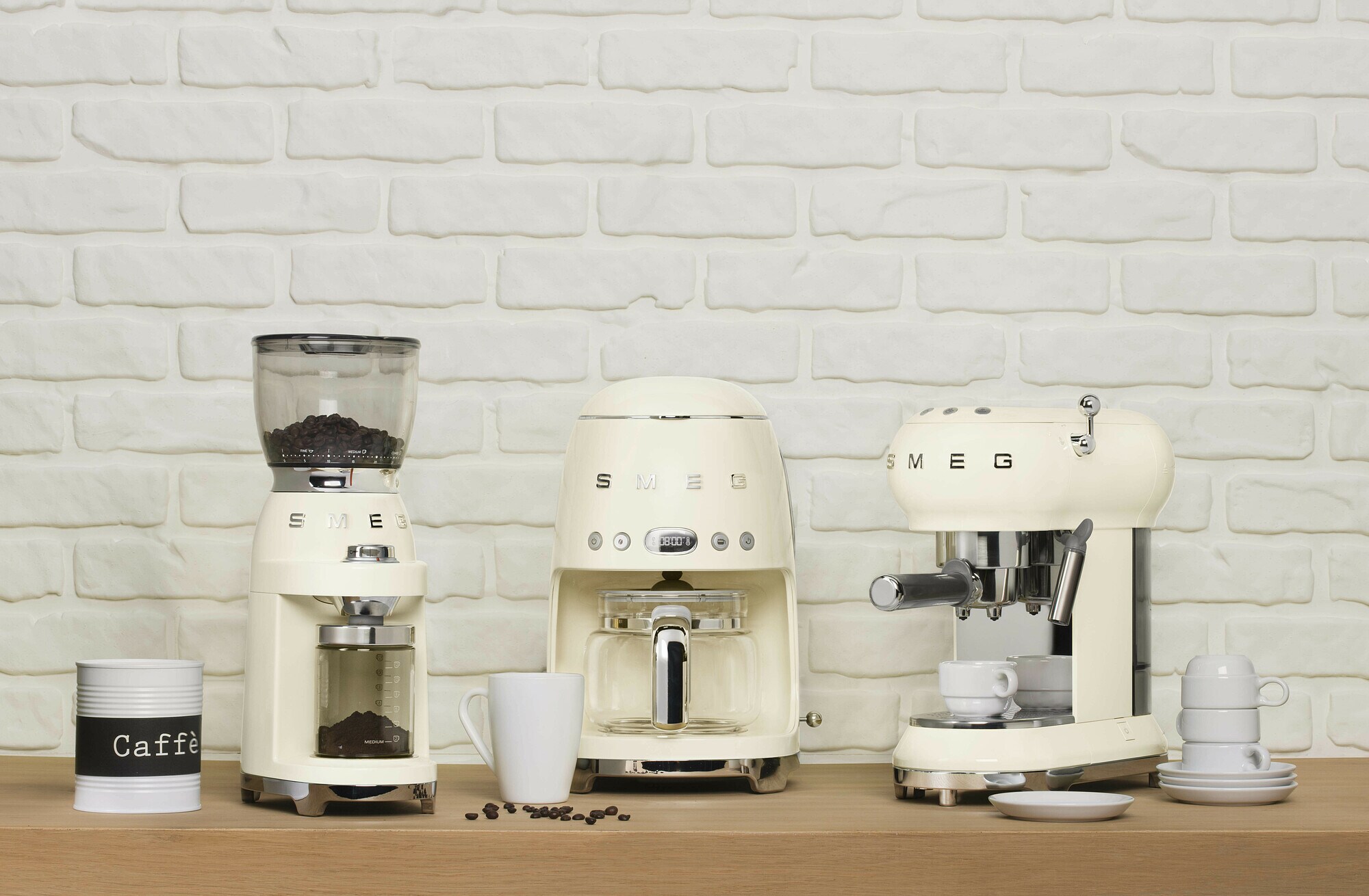 SMEG CGF11CREU 50s Style Kaffeemühle Creme