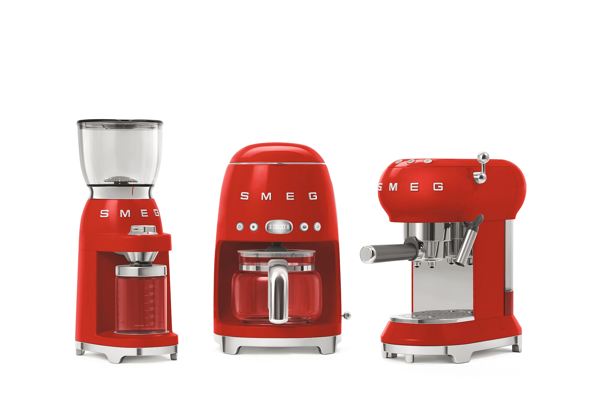 SMEG CGF11RDEU 50s Style Kaffeemühle Rot