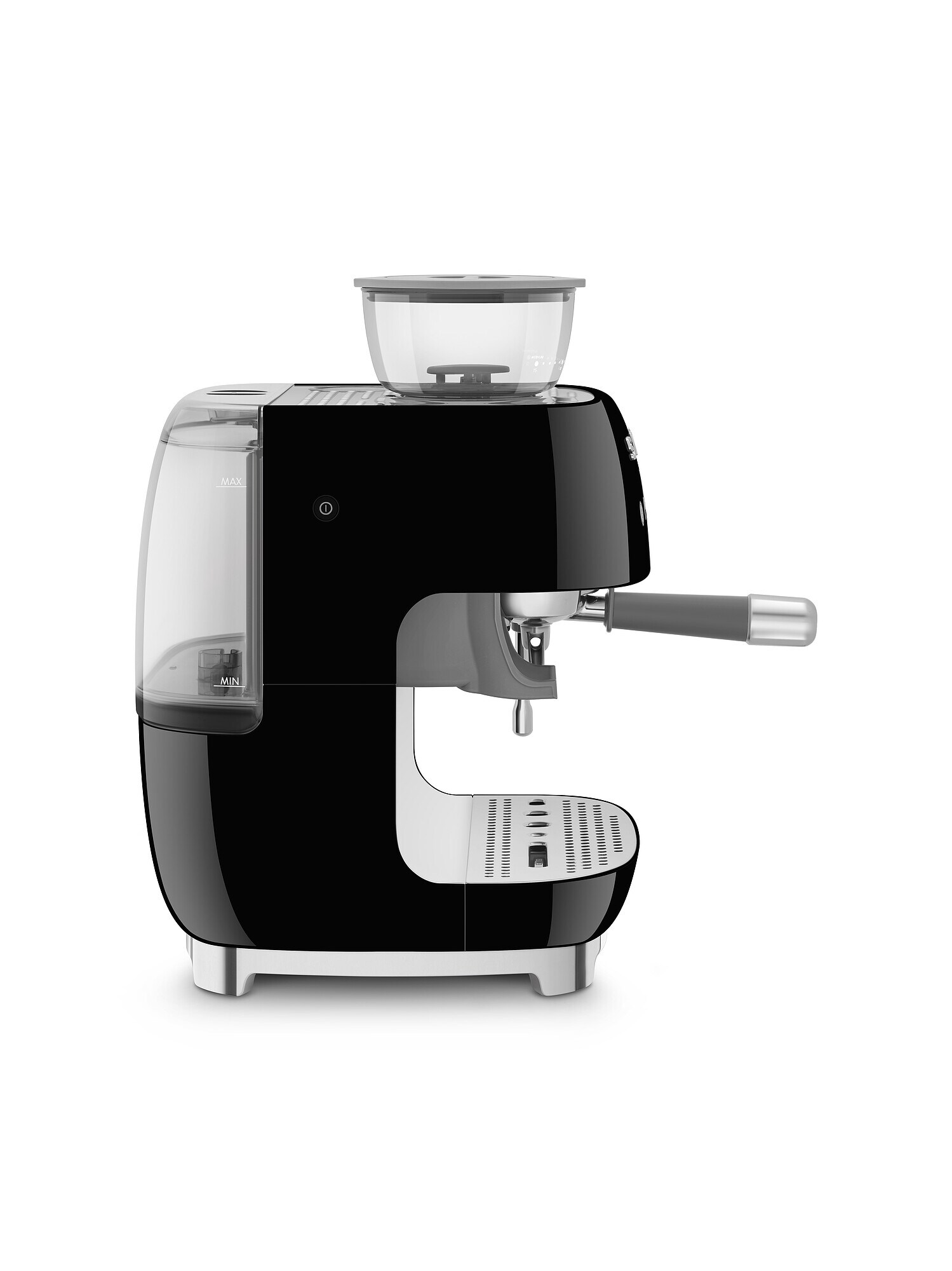 SMEG EGF03BLEU 50s Style Siebträgermaschine mit Kaffeemühle Schwarz