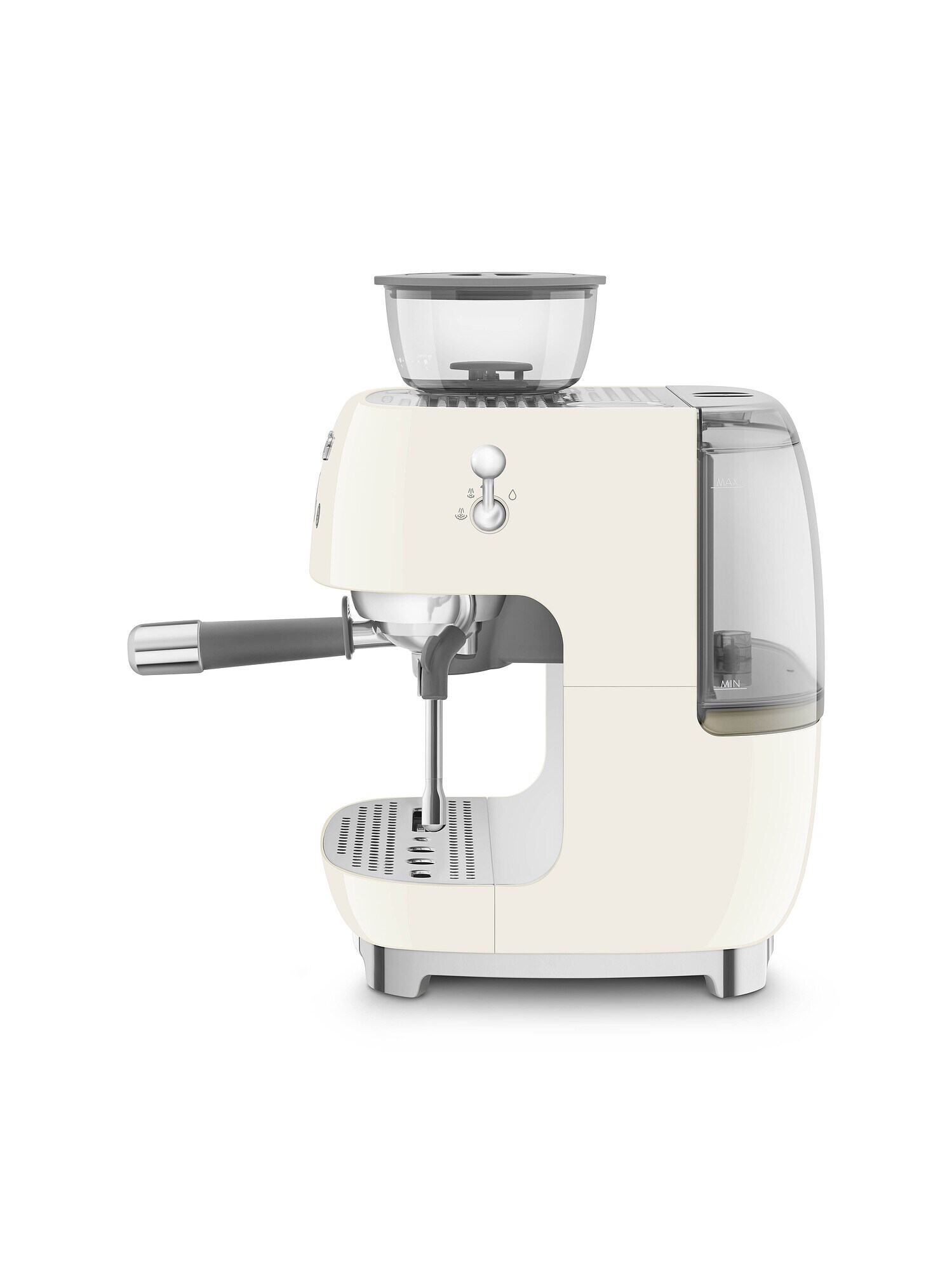 SMEG EGF03CREU 50s Style Siebträgermaschine mit Kaffeemühle Creme