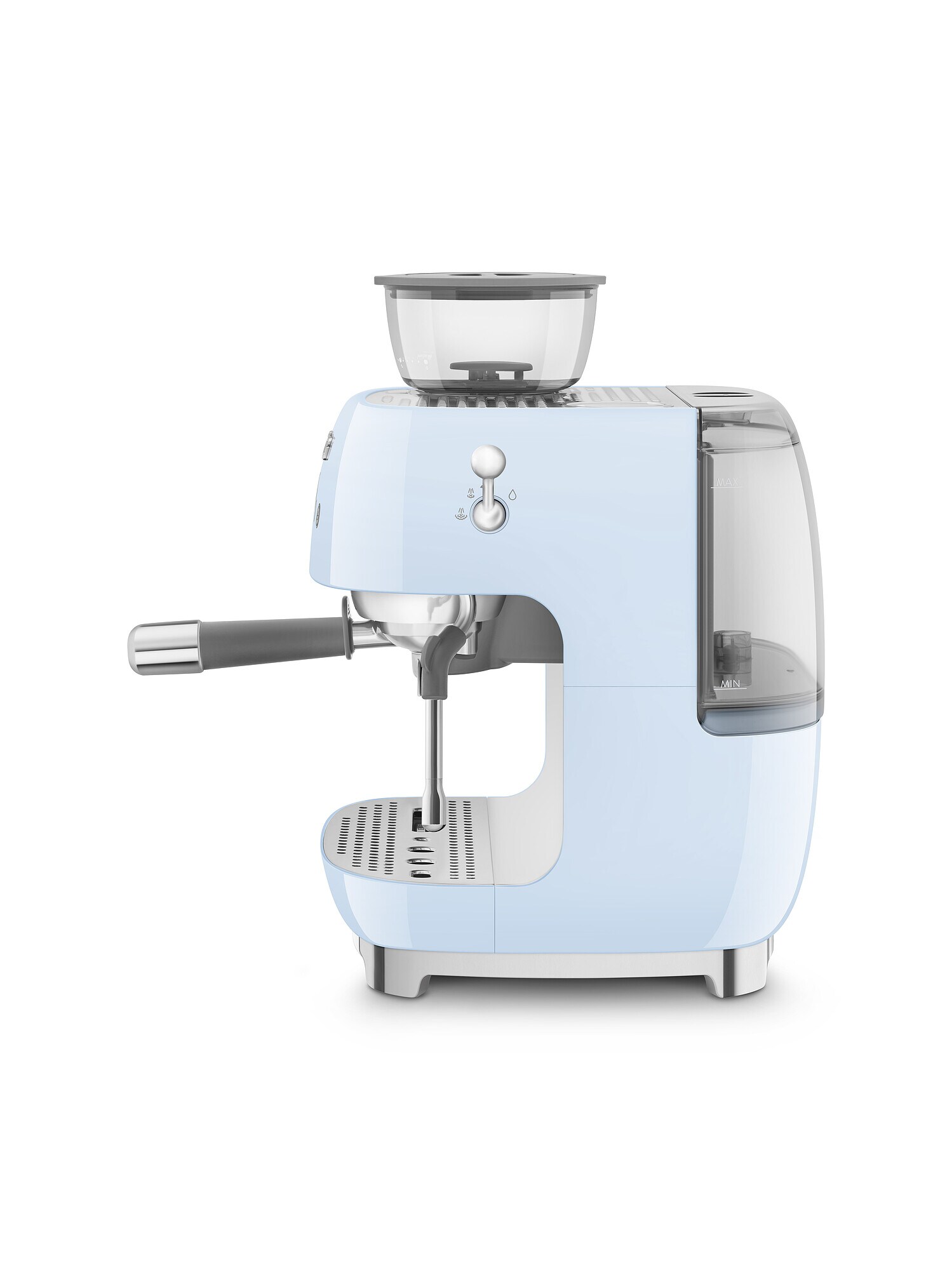 SMEG EGF03PBEU 50s Style Siebträgermaschine mit Kaffeemühle Pastellblau