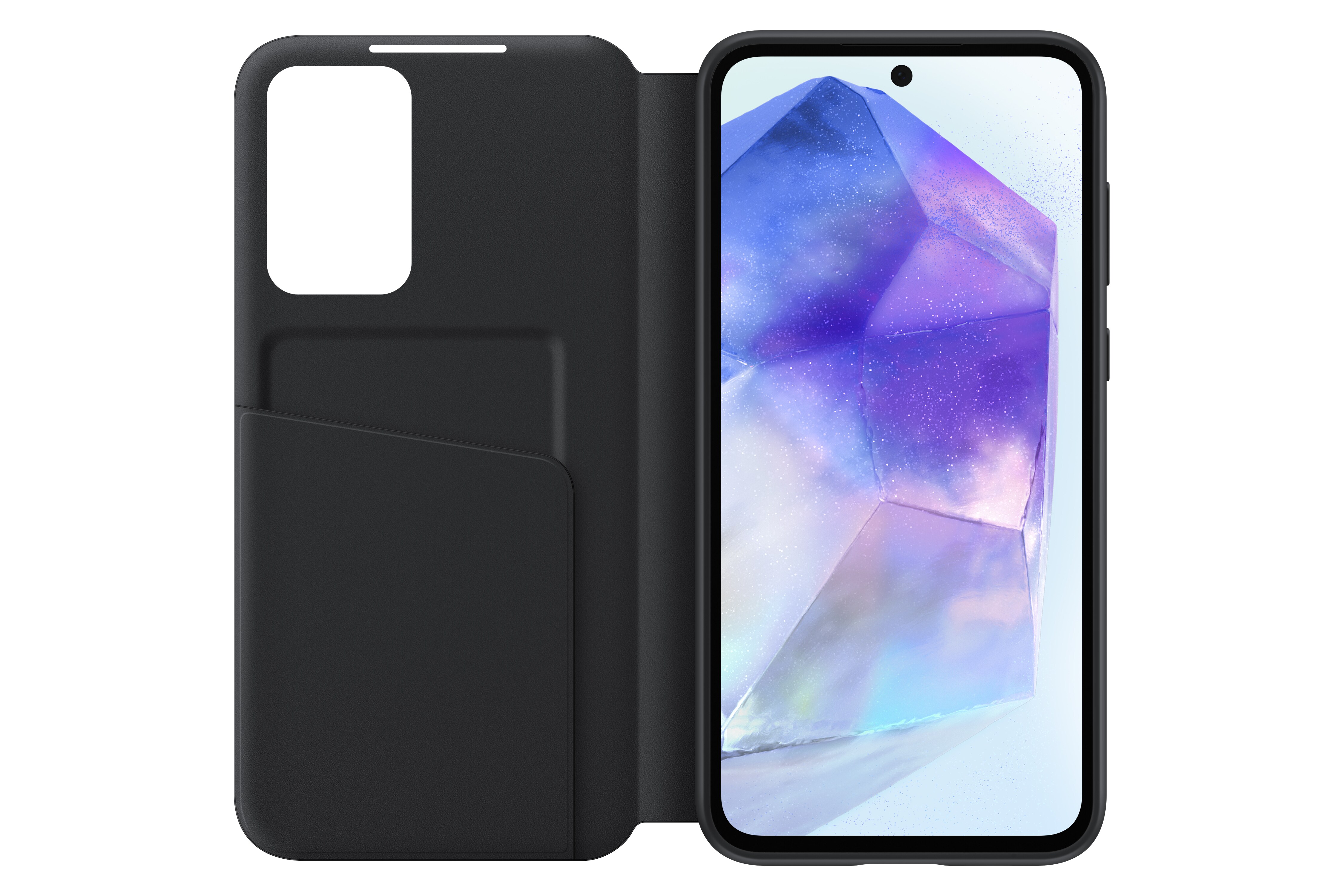 Samsung Smart View Wallet Case EF-ZA556 für Galaxy A55 (5G) Schwarz