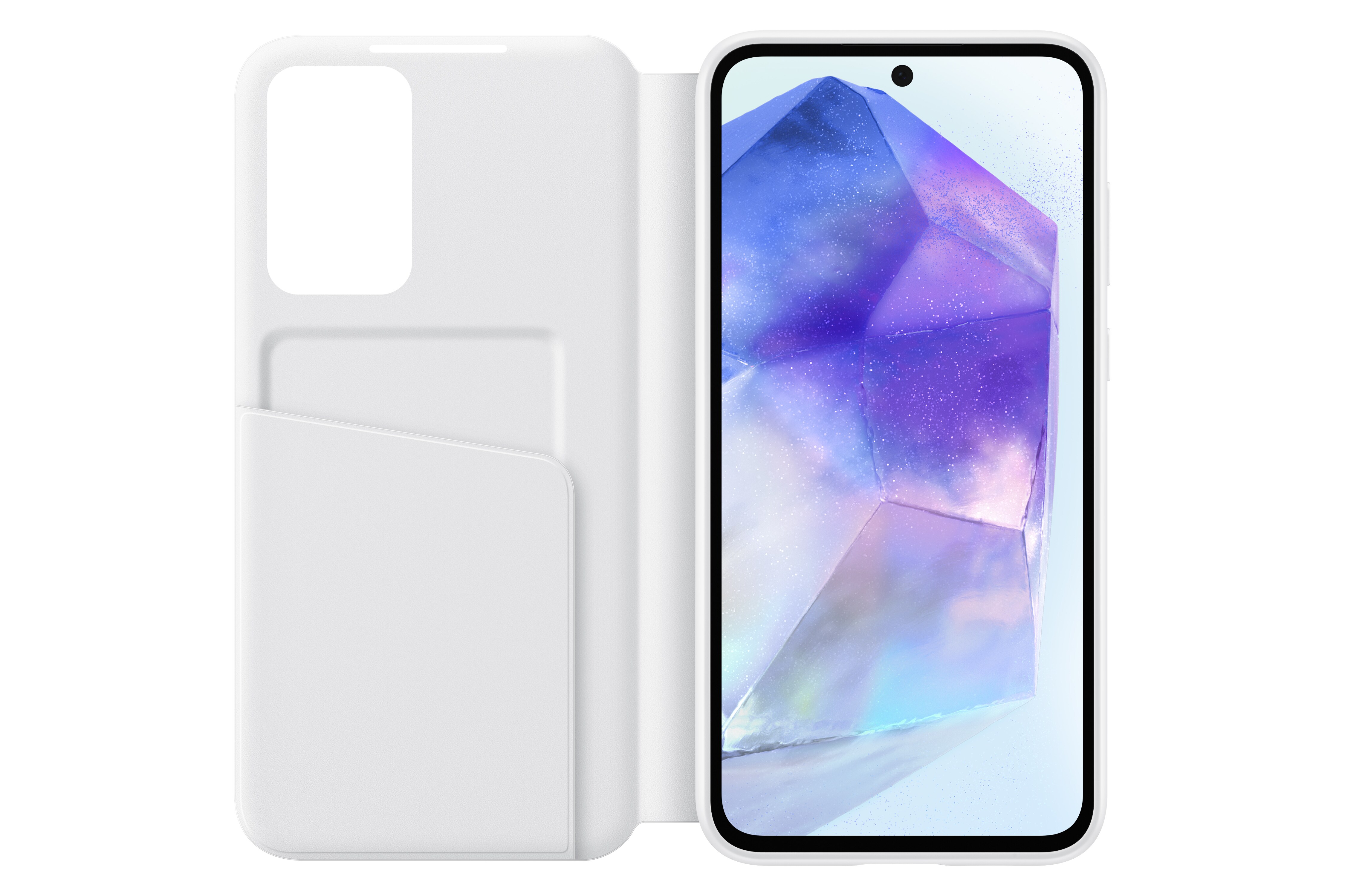 Samsung Smart View Wallet Case EF-ZA556 für Galaxy A55 (5G) Weiss