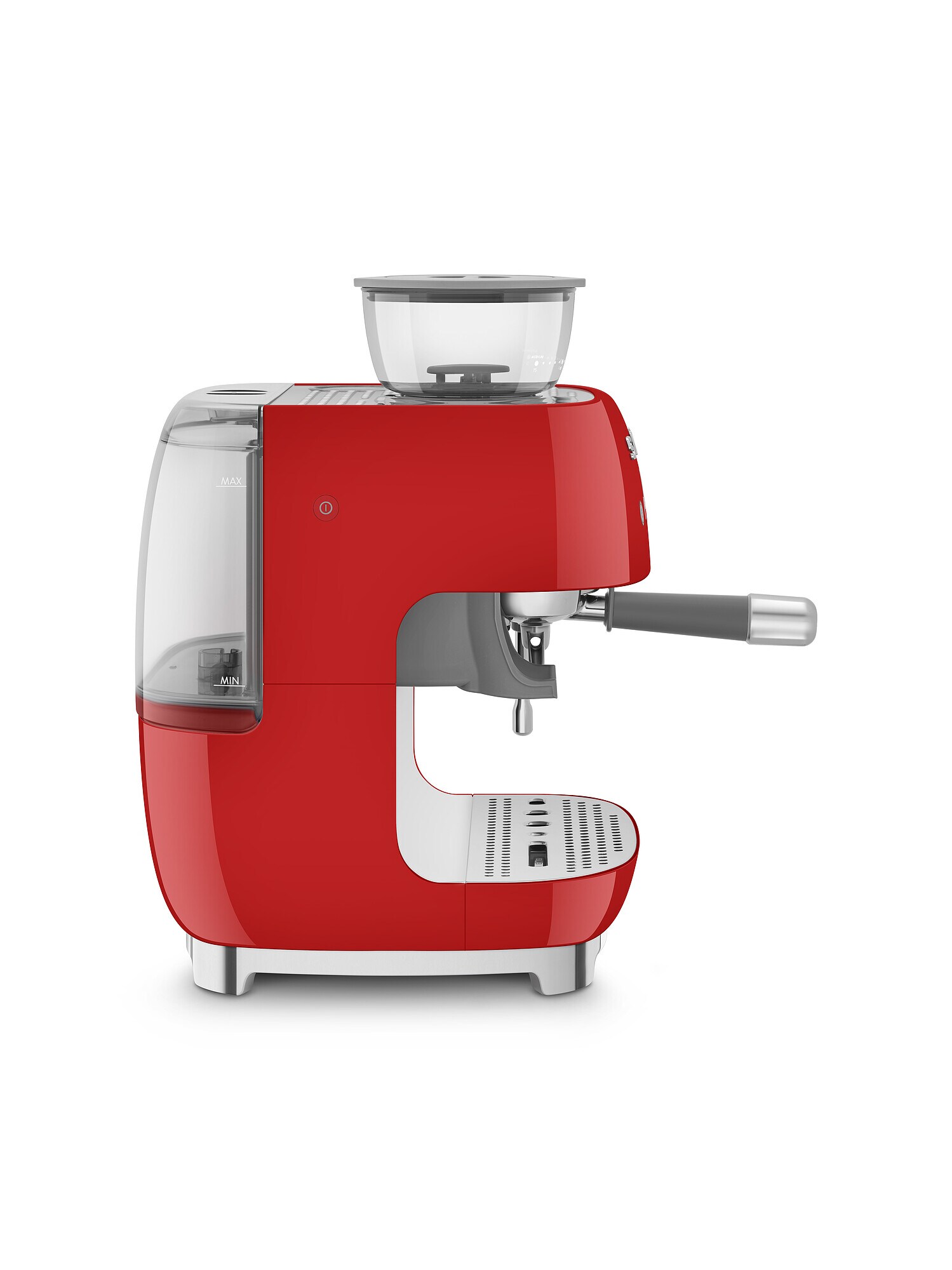 SMEG EGF03RDEU 50s Style Siebträgermaschine mit Kaffeemühle Rot