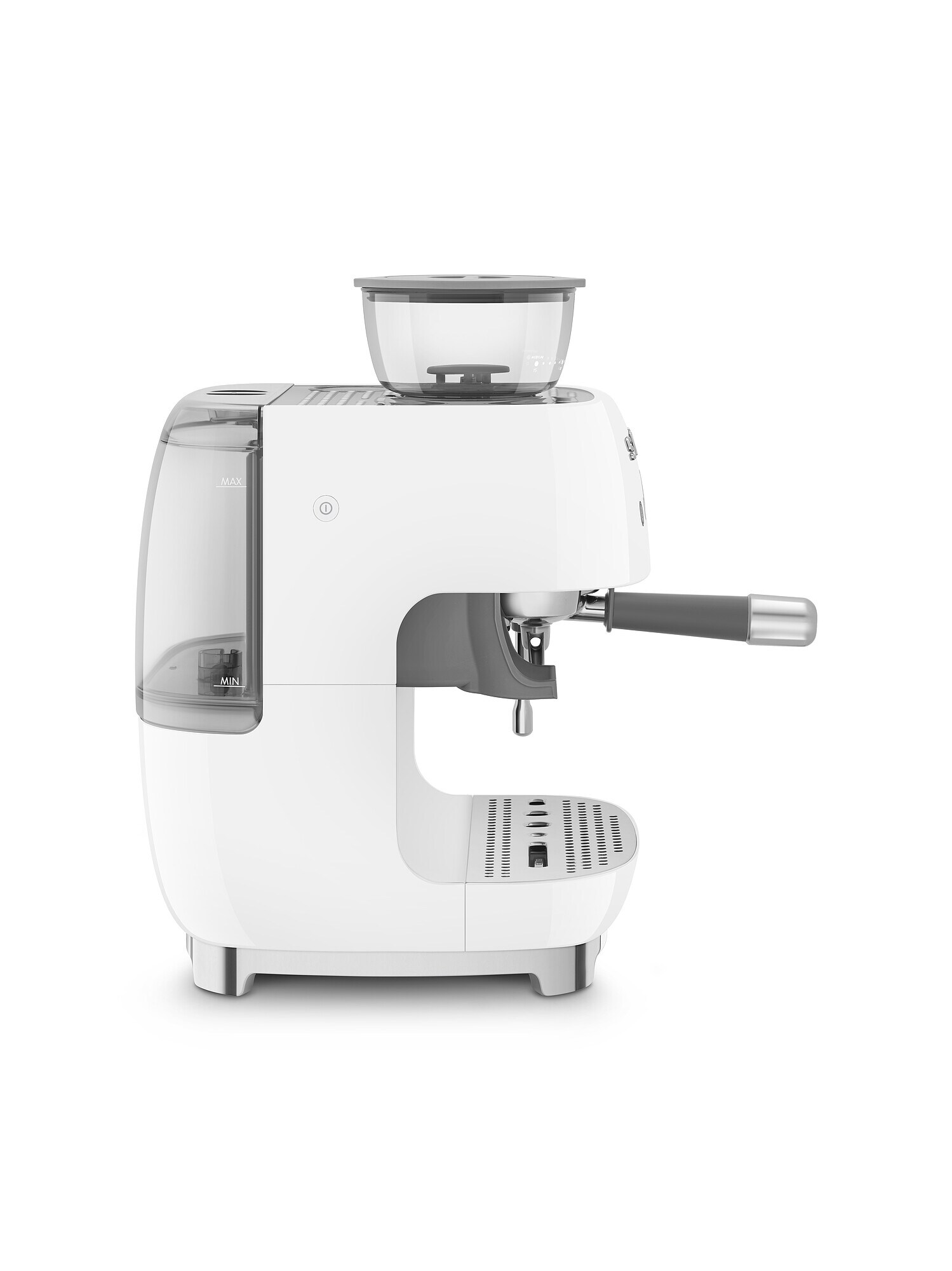 SMEG EGF03WHEU 50s Style Siebträgermaschine mit Kaffeemühle Weiß