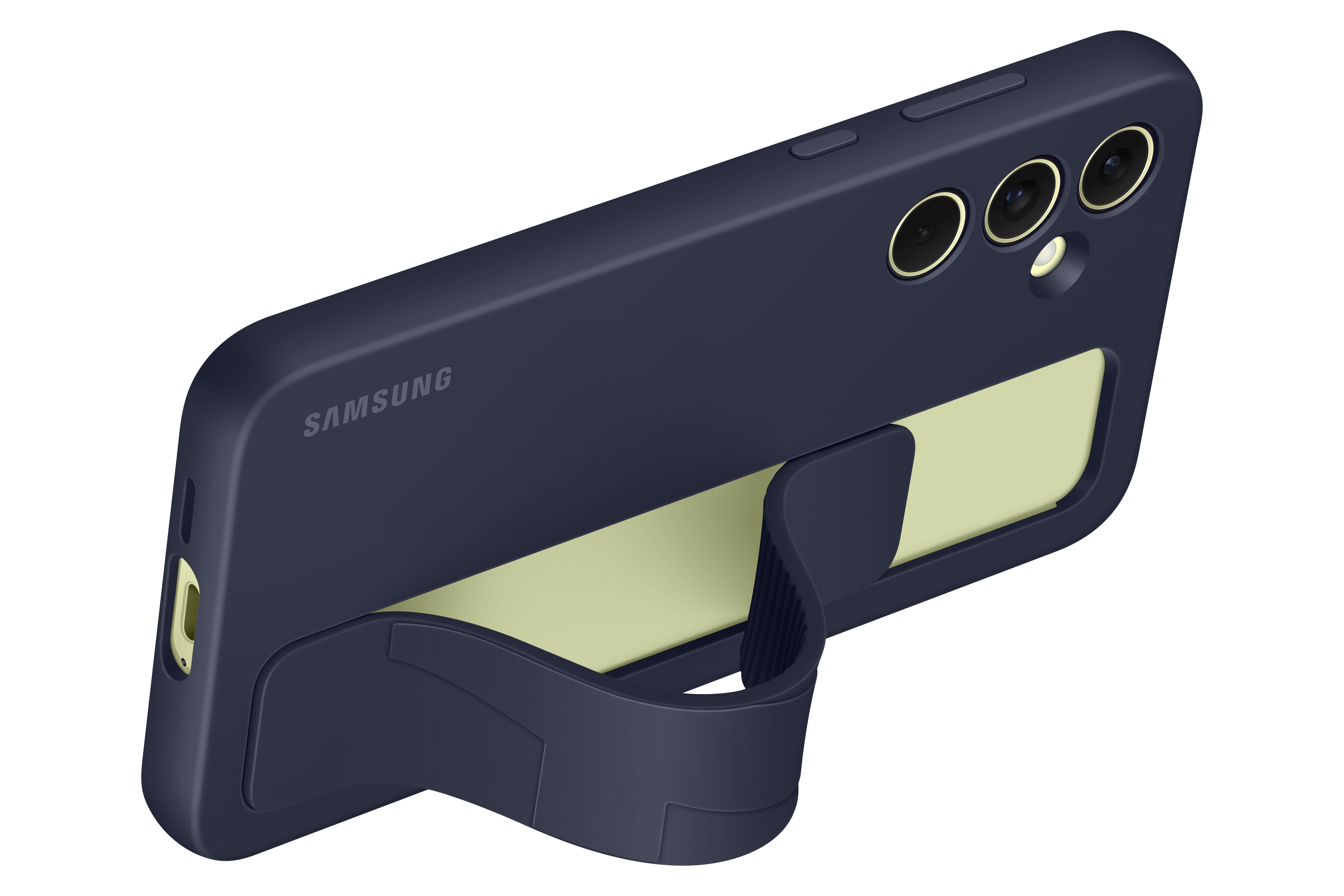 Samsung Standing Grip Case EF-GA556 für Galaxy A55 Blau Schwarz