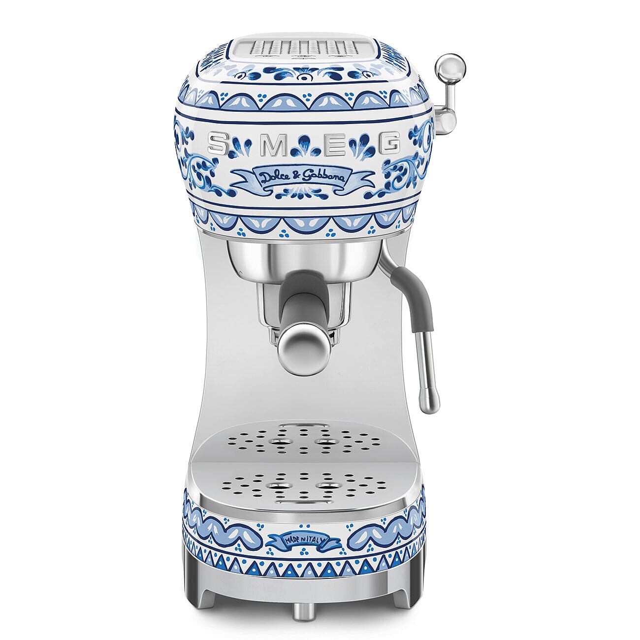 SMEG ECF02DGBEU Dolce &amp; Gabbana Espresso-Kaffeemaschine Blu Mediterraneo