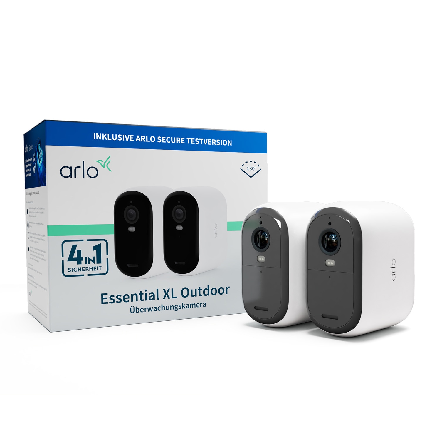 Arlo Essential 2 XL FHD Outdoor Kamera außen - 2er Set weiß