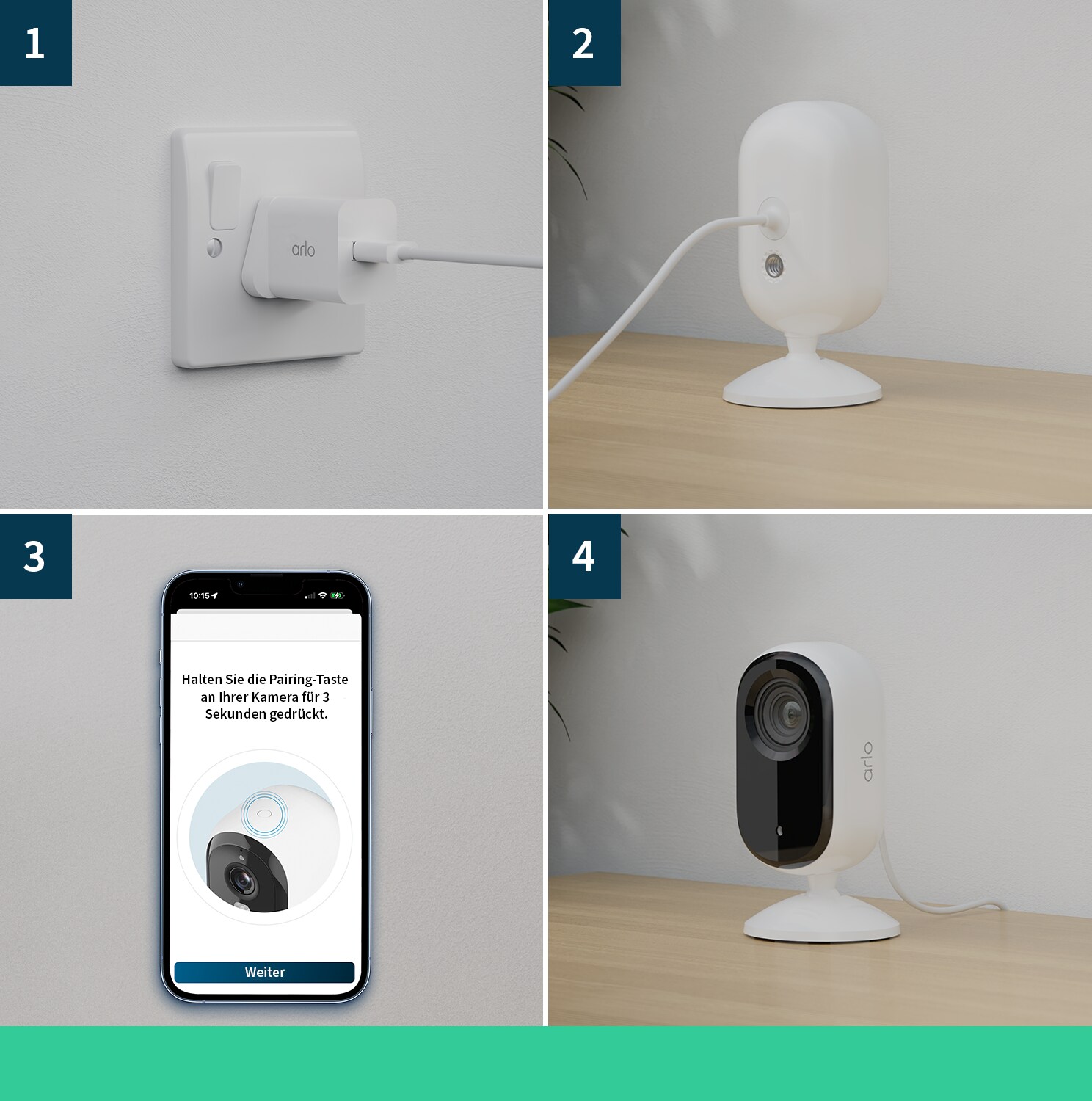 Arlo Essential 2 2K Indoor Kamera - 2er Set weiß