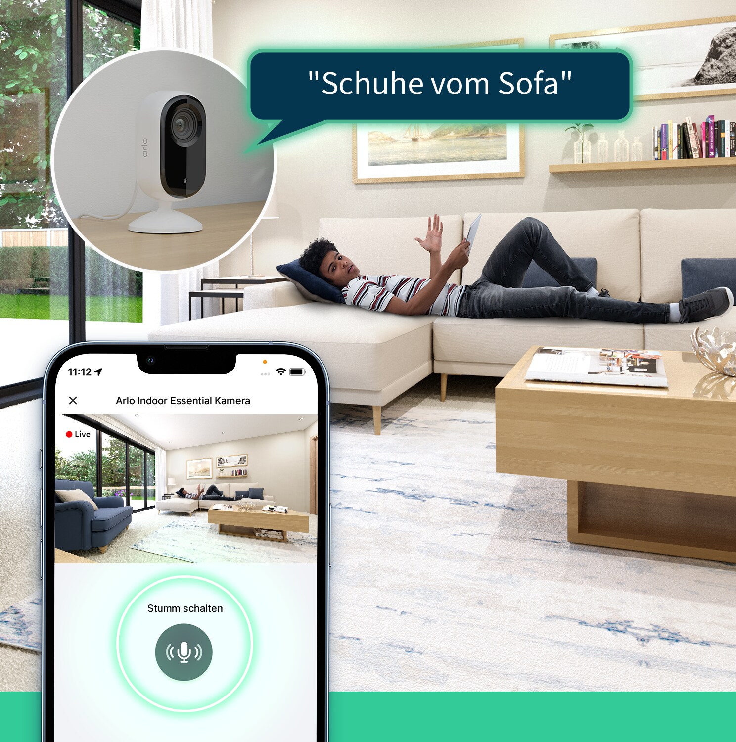 Arlo Essential 2 2K Indoor Kamera - 2er Set weiß