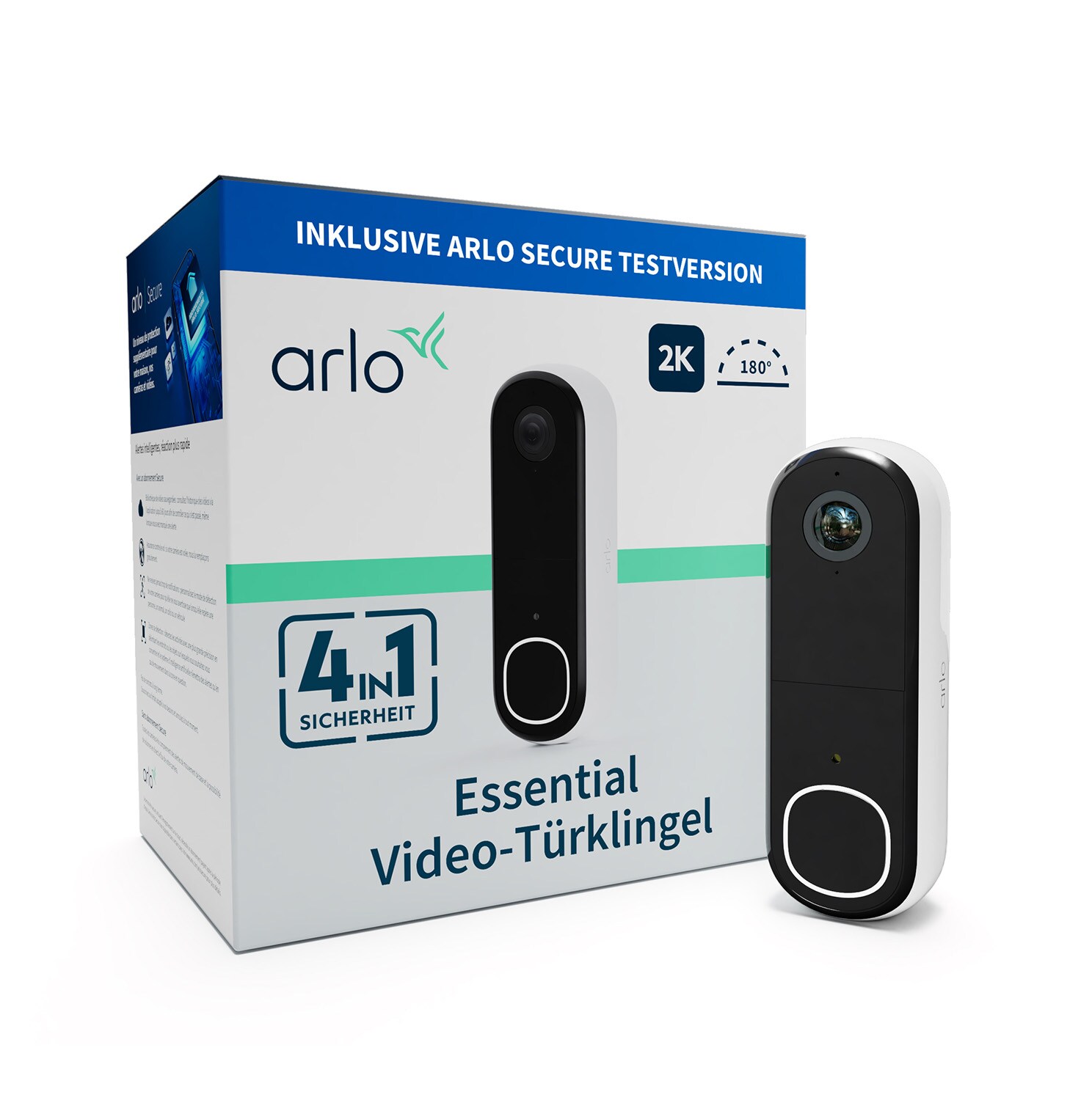 Arlo Essential 2 AVD4001 2K Video Doorbell Funk-Türklingel WLAN